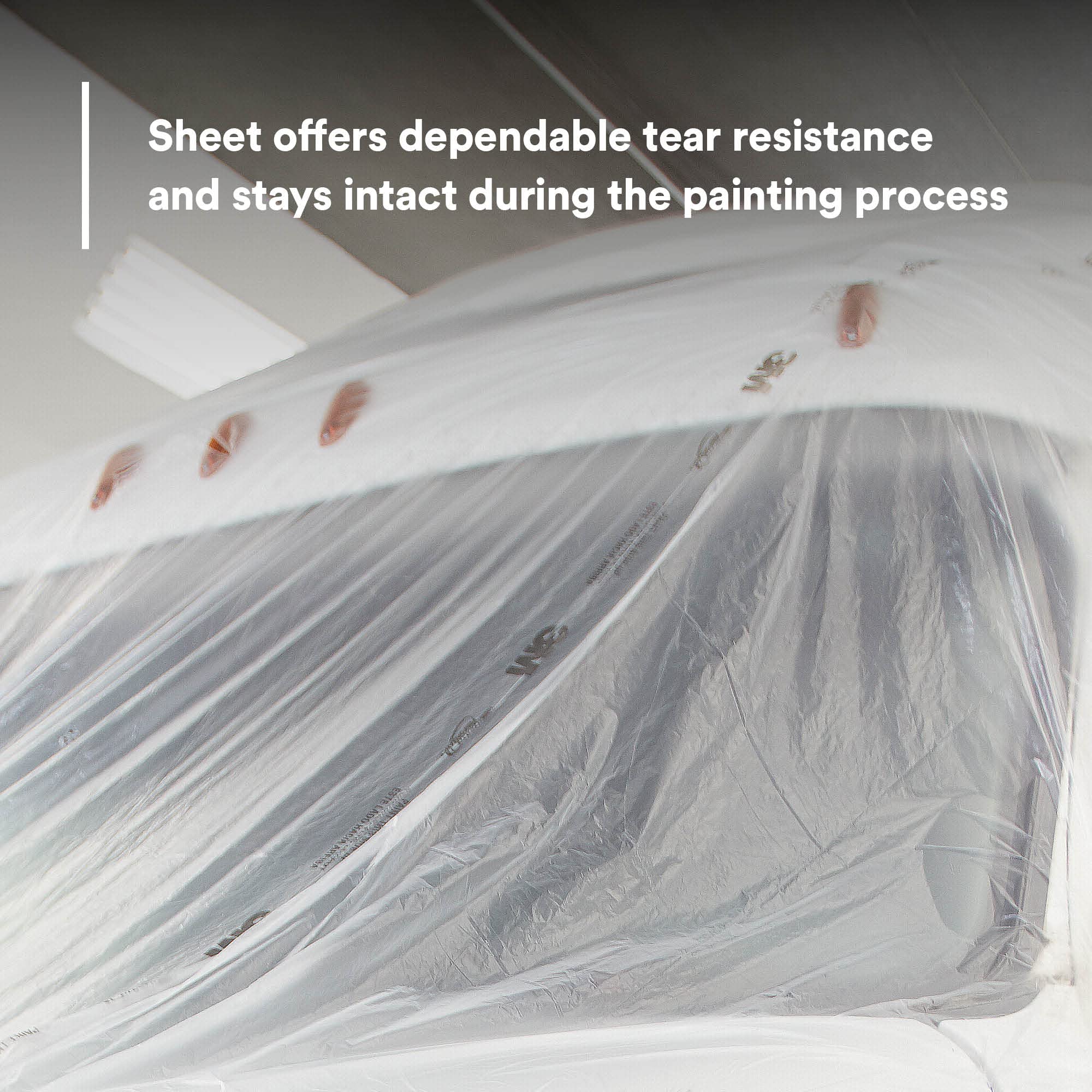 3M Protective Sheeting Overspray 06742, Translucent, Paintable, High Density, Tear Resistant, 20 ft x 250 ft
