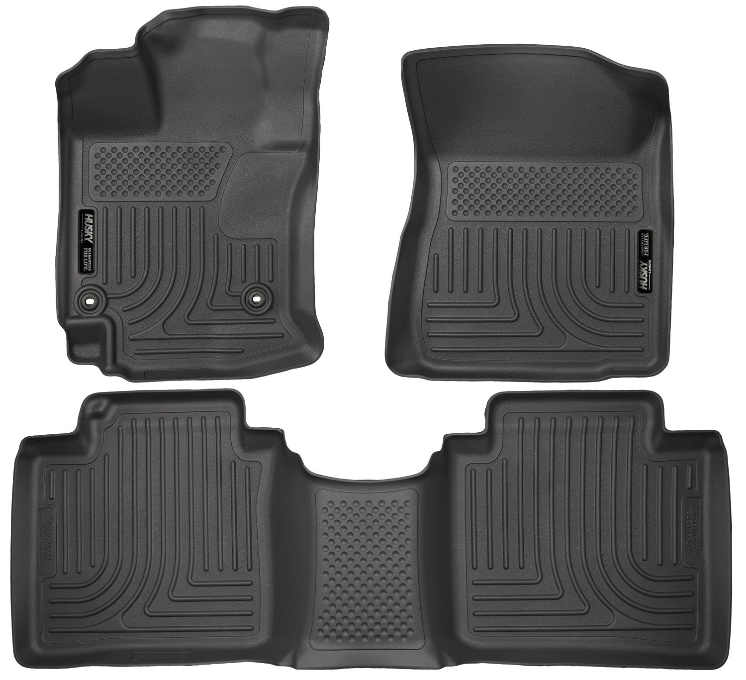 Weatherbeater Husky Liners Floor Mats | Fits 2015 Toyota Venza | Front & 2nd Row, 3-pc Black - 98661