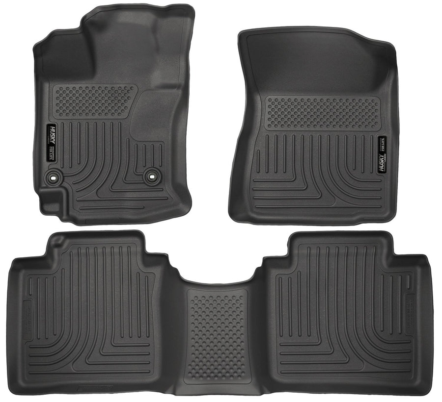 Weatherbeater Husky Liners Floor Mats | Fits 2015 Toyota Venza | Front & 2nd Row, 3-pc Black - 98661