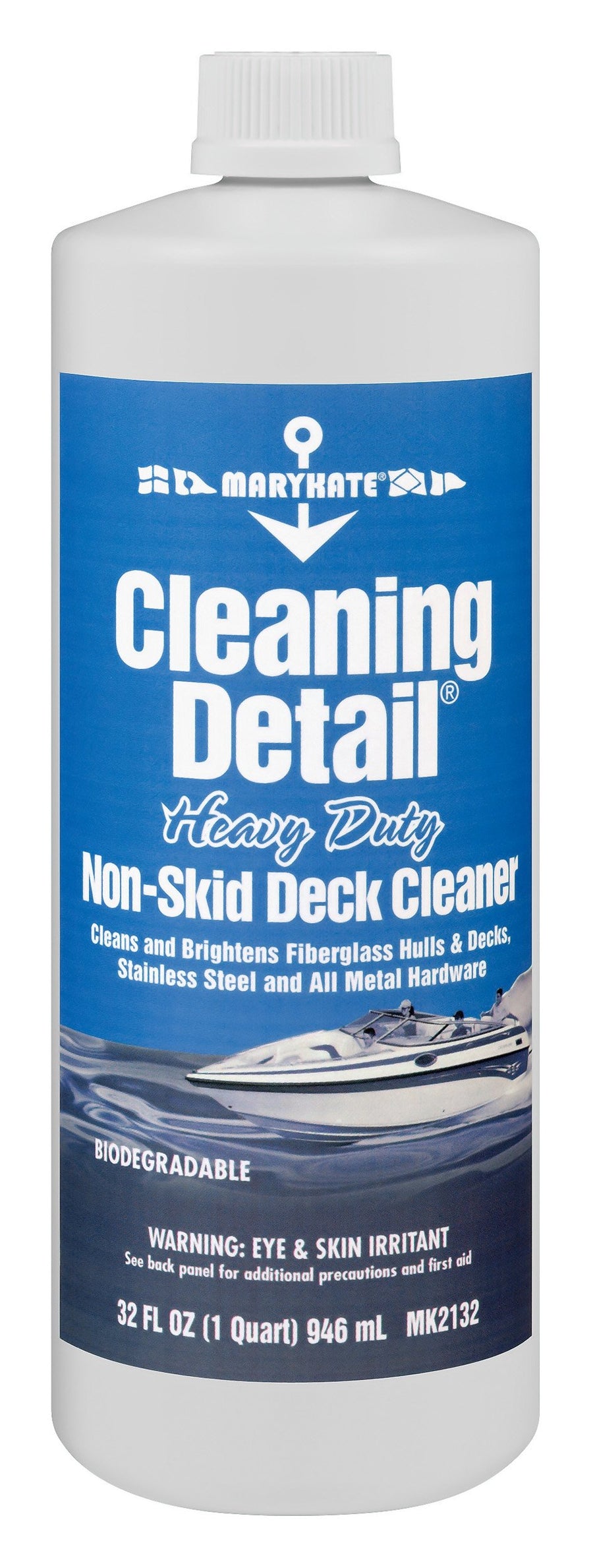 Cleaning Detail MaryKate Non-Skid Deck Cleaner MK2132 - 32 fl. oz., Water-Based Cleaning Solution for Fiberglass, Stainless Steel, Chrome, Brass, Aluminum