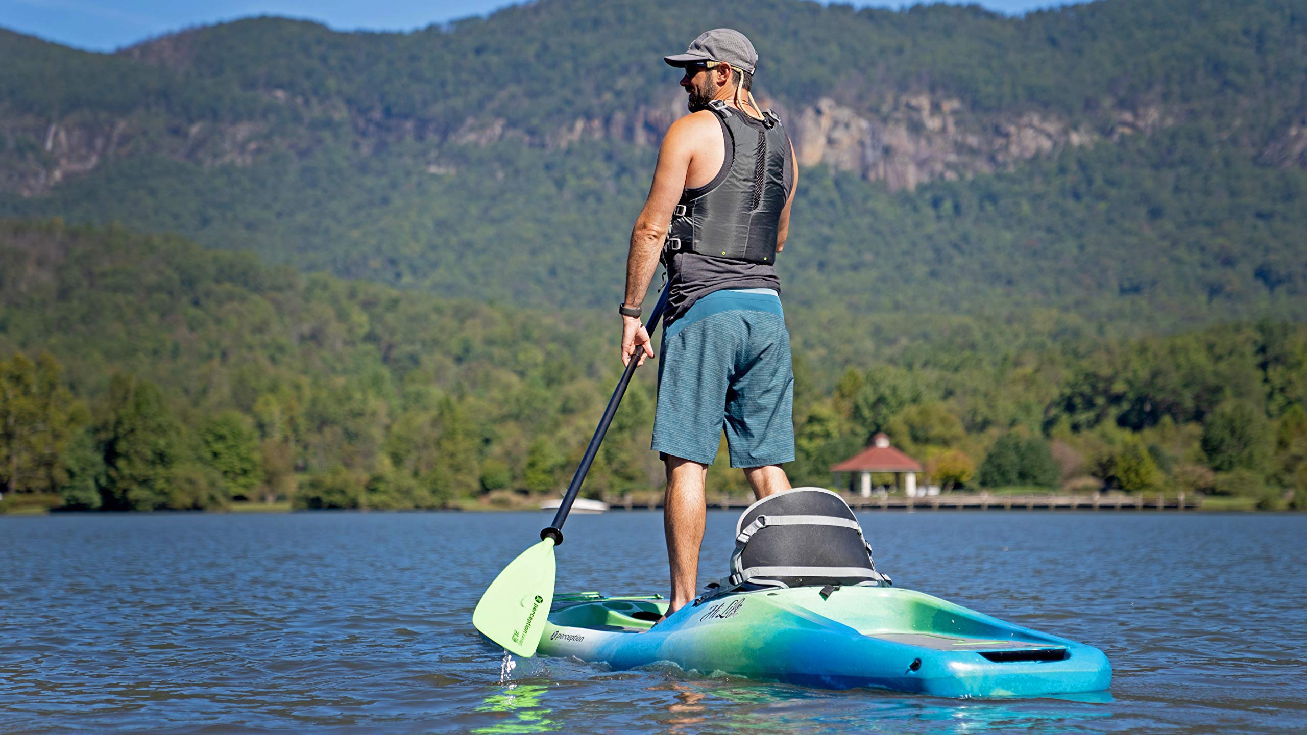 Hi Life 11 Perception Kayaks | Sit on Top Kayak - SUP/Paddleboard | Hybrid Boat with Seat Storage/Cooler | 11' | Sunset, (Model: 9351599042)