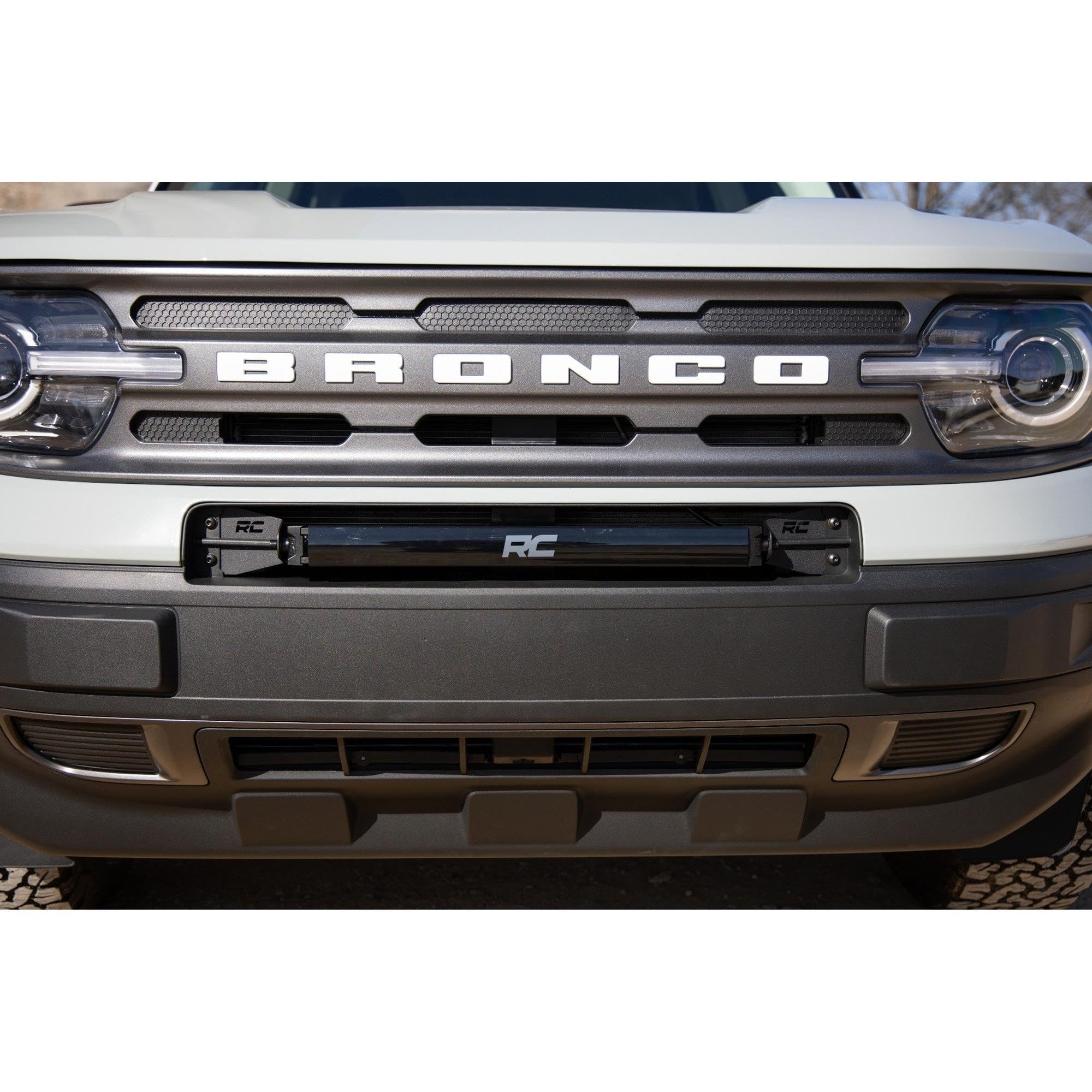 20" Rough Country LED Light Bar Kit for Ford Bronco Sport (2021–2024) - Bumper Mount, 105W Spectrum Series, 9,450 Lumens, Combo Spot & Flood Beam