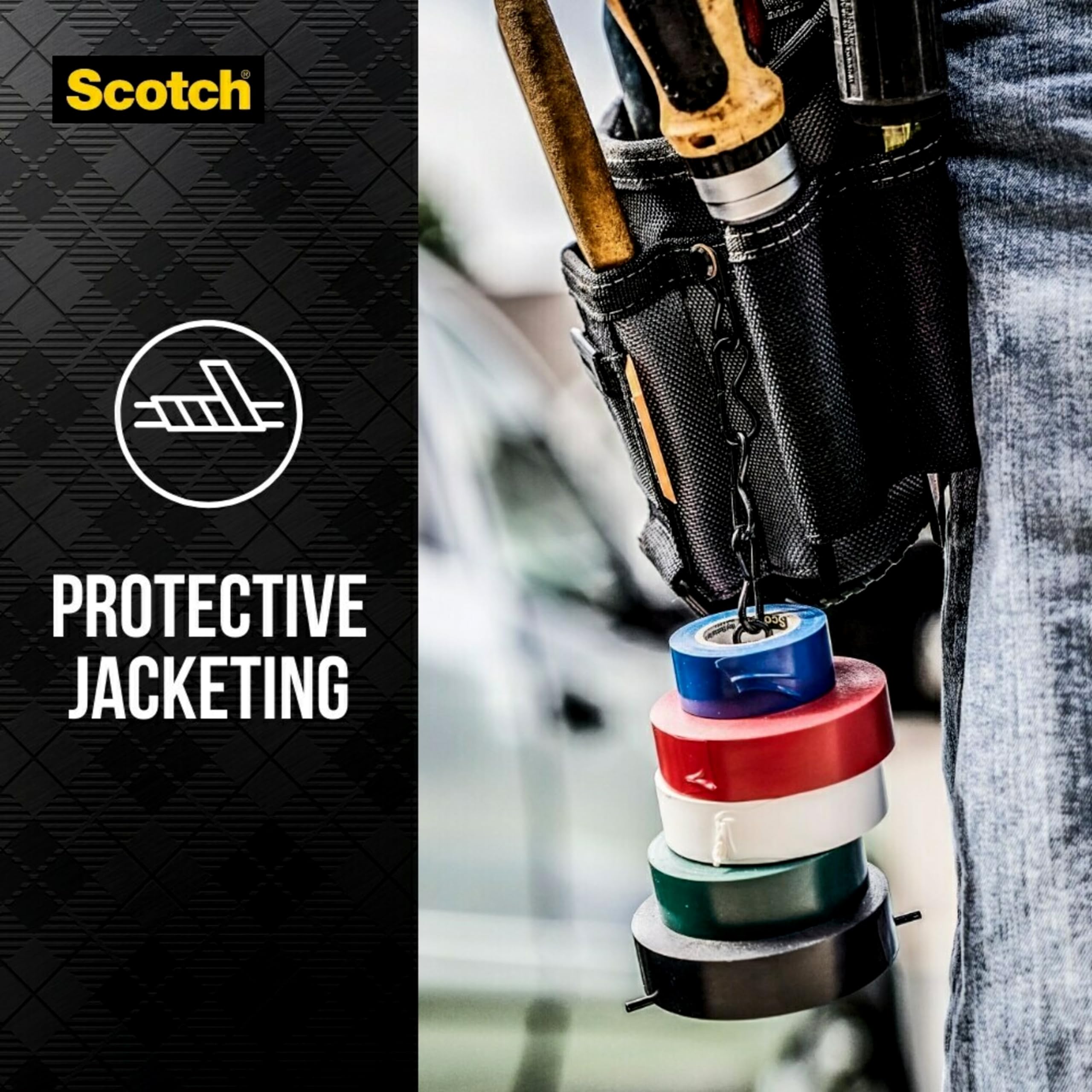 3/4 in. W Scotch Super 33+ x 66 ft. L Black Vinyl Electrical Tape