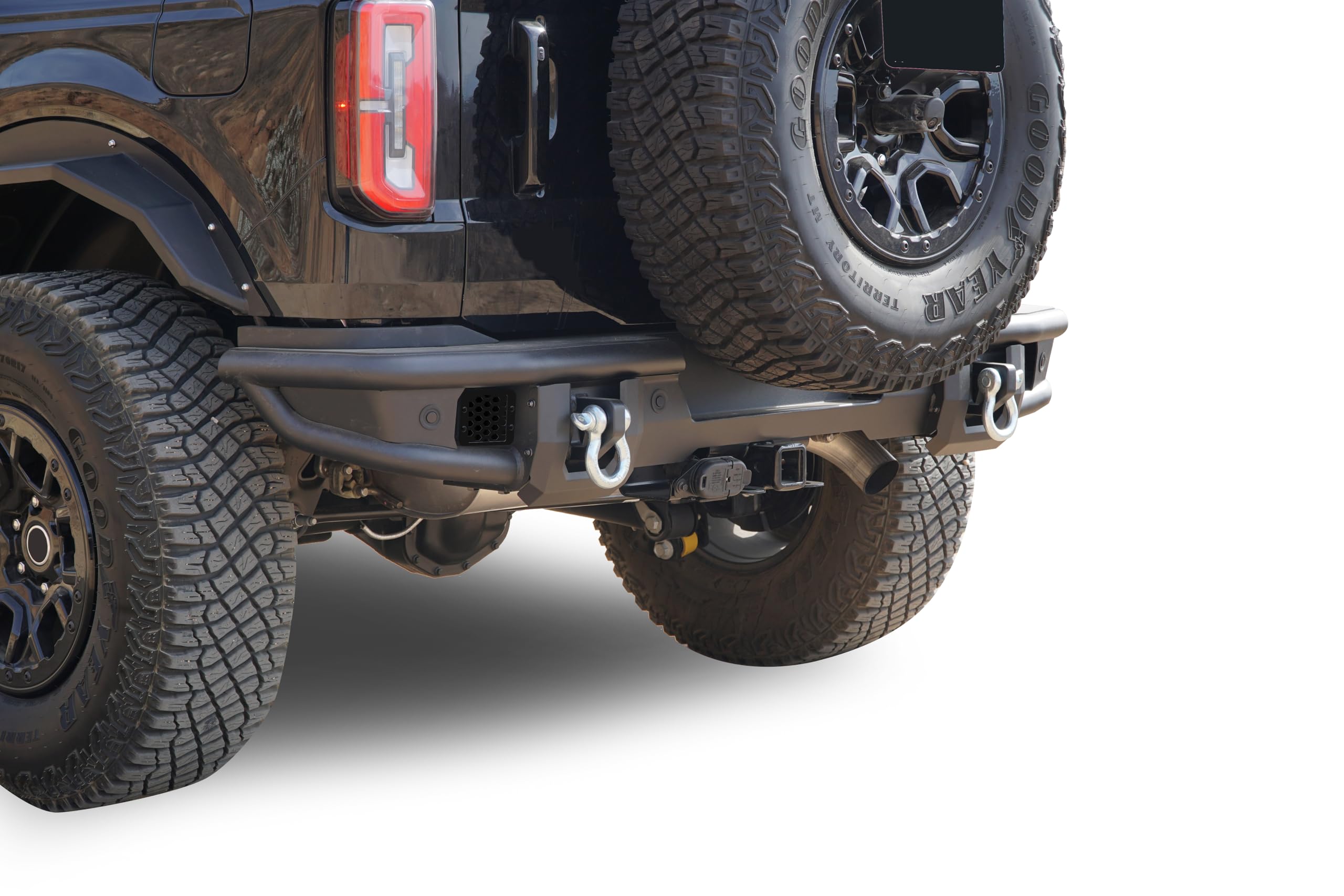 Heavy Duty Black Horse Armour Tubular Rear Bumper Tubular Matte Black Compatible with 2021-2024 Ford Bronco-ARB-FB22T