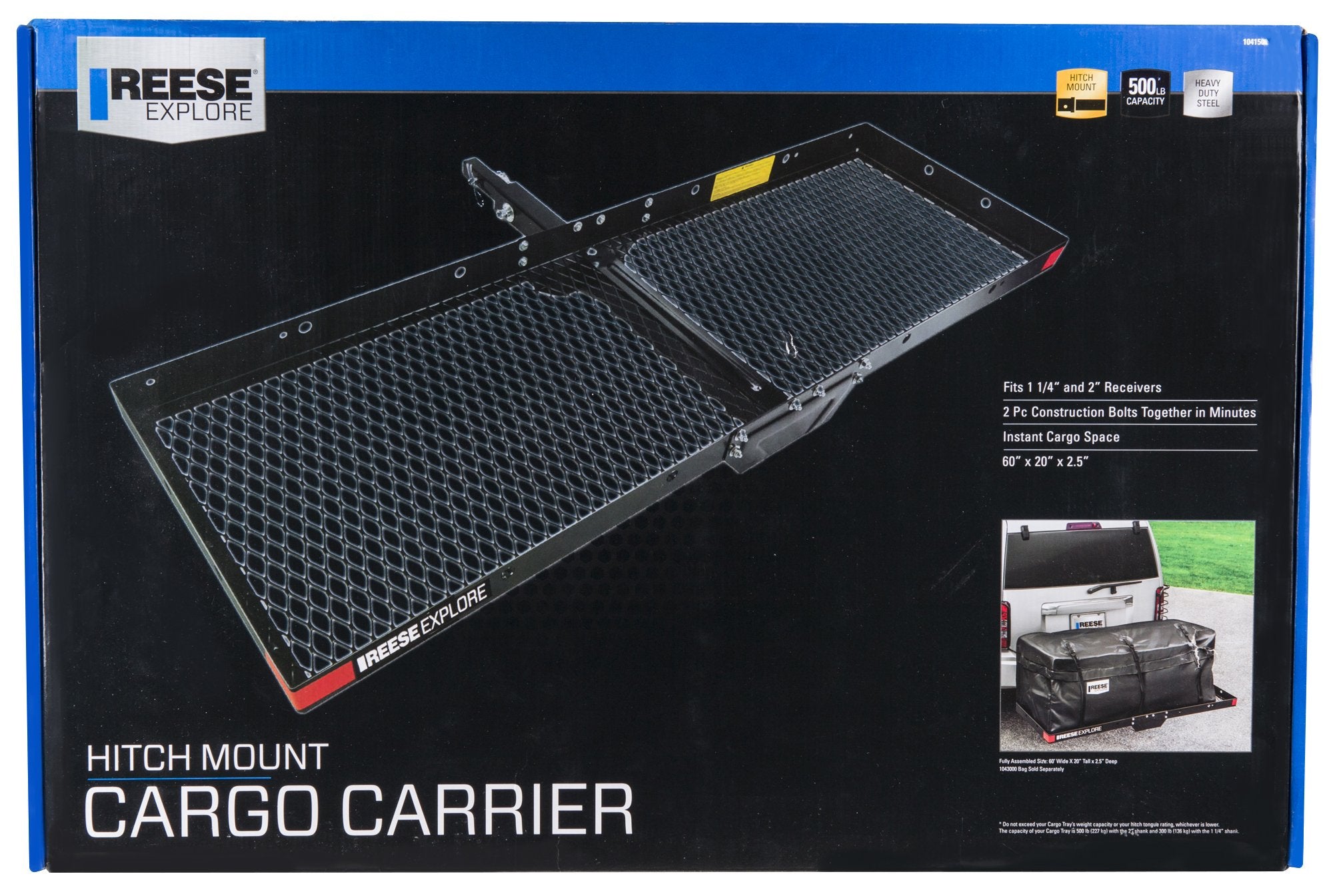 Explore Reese 1041500 Hitch Mount Cargo Carrier