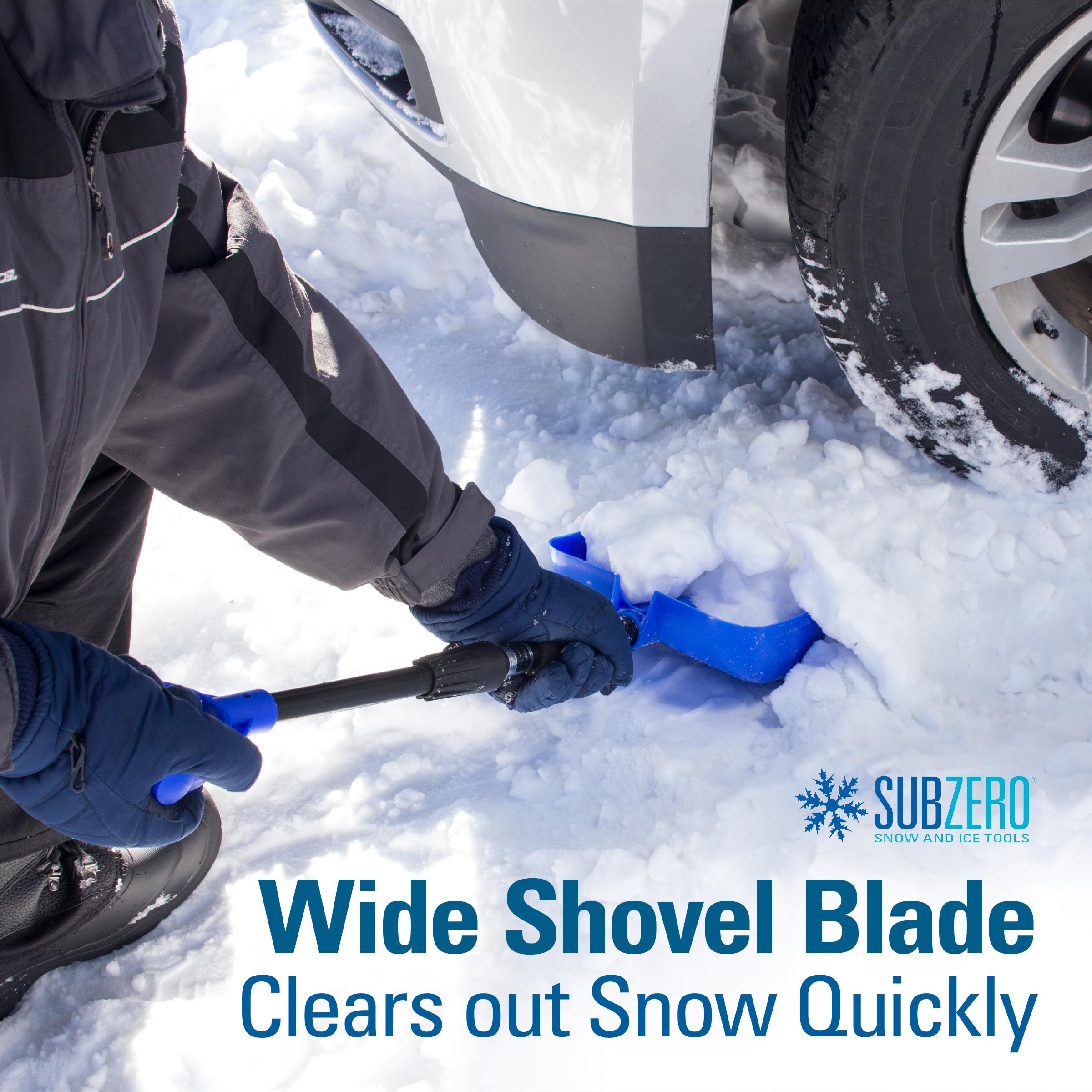 Auto Emergency Shovel SubZero 17297 with Bonus Ice Ripper