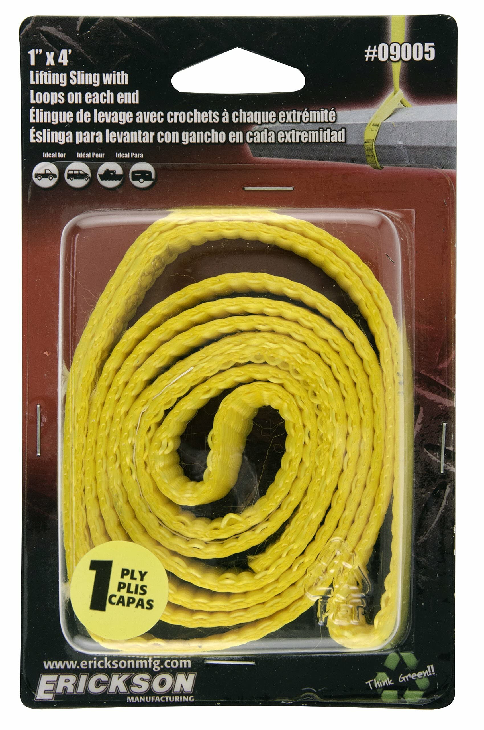 1" x 4' Single Ply Eye Ends Erickson Lift Sling 09005