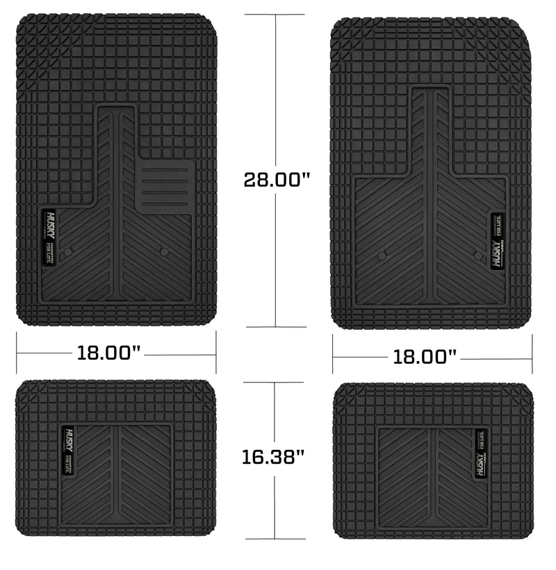 Husky Liners | Automotive Floor Mats Uni-Fit/Universal | Fits Cars, Trucks, Vans, SUV's | Black | 51502 | All Weather Protection | Easy Trim to FIT