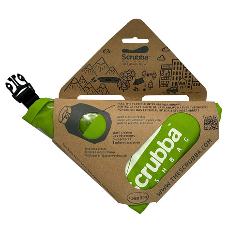 Scrubba Wash Bag - Portable Pocket-Sized Laundry System for Camping, Traveling, Hiking and Backpacking, Small, Green, Model:SBAG-002
