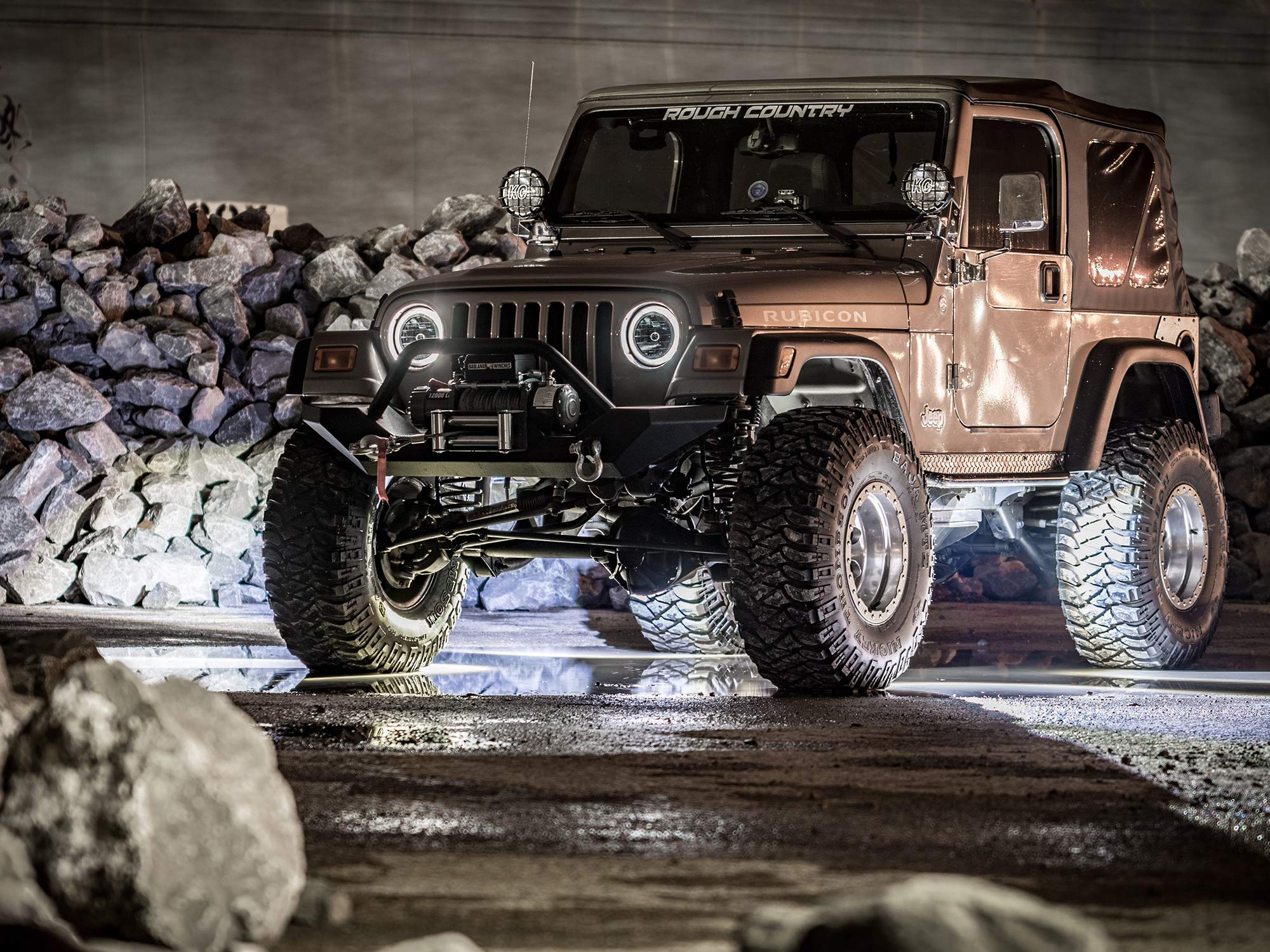 4" Lift Kit Rough Country for 1997-2002 Jeep Wrangler TJ 4WD - 90630