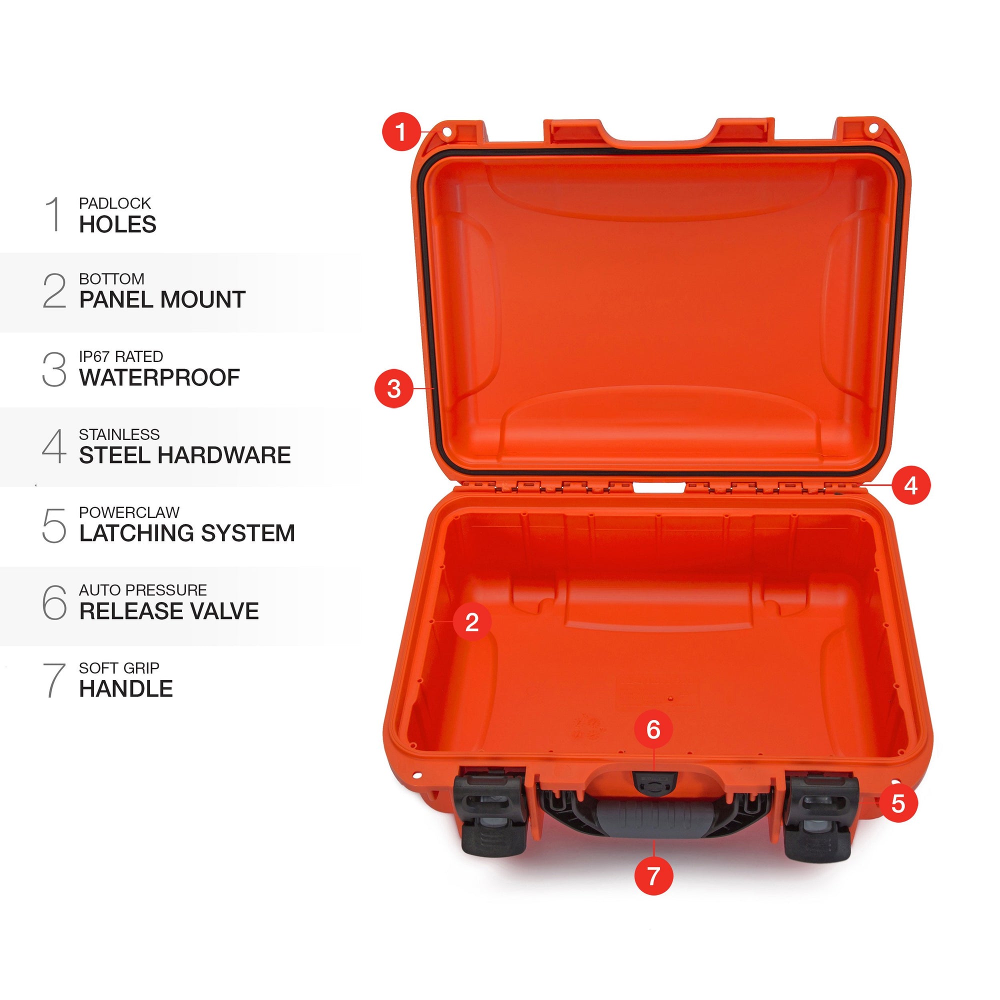 Waterproof Nanuk 920 Hard Case Empty - Orange