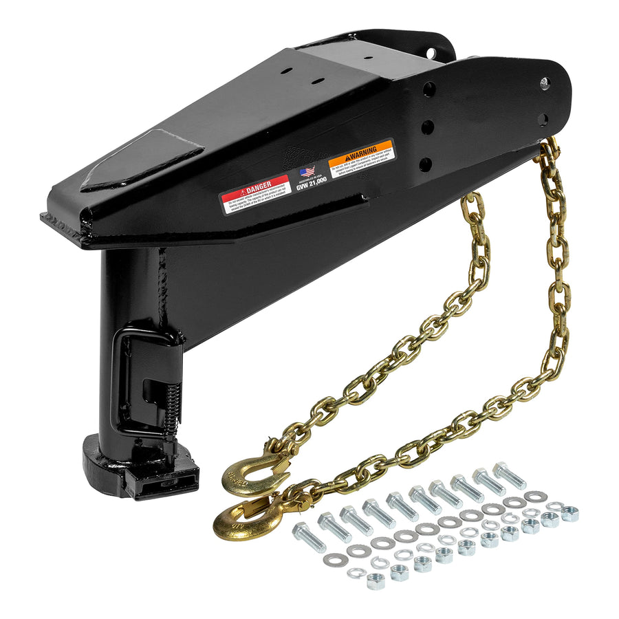Lippert Connect Gooseneck 21K Capacity — Replaces Standard 5th Wheel Pin Boxes for RVs upfitted with Lippert Space-Saver Upper Deck Chassis — Powder Coat Finish — 1-Year Warranty - 2020043670