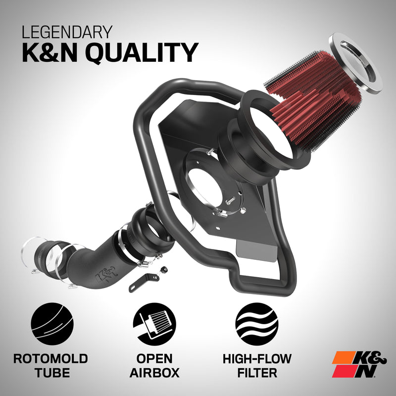 K&N Cold Air Intake System: High-Flow Air Filter, Acceleration & Increase Performance: Compatible with 2017-2023 Dodge: Challenger, Demon, Redeye, Charger, 63-1577