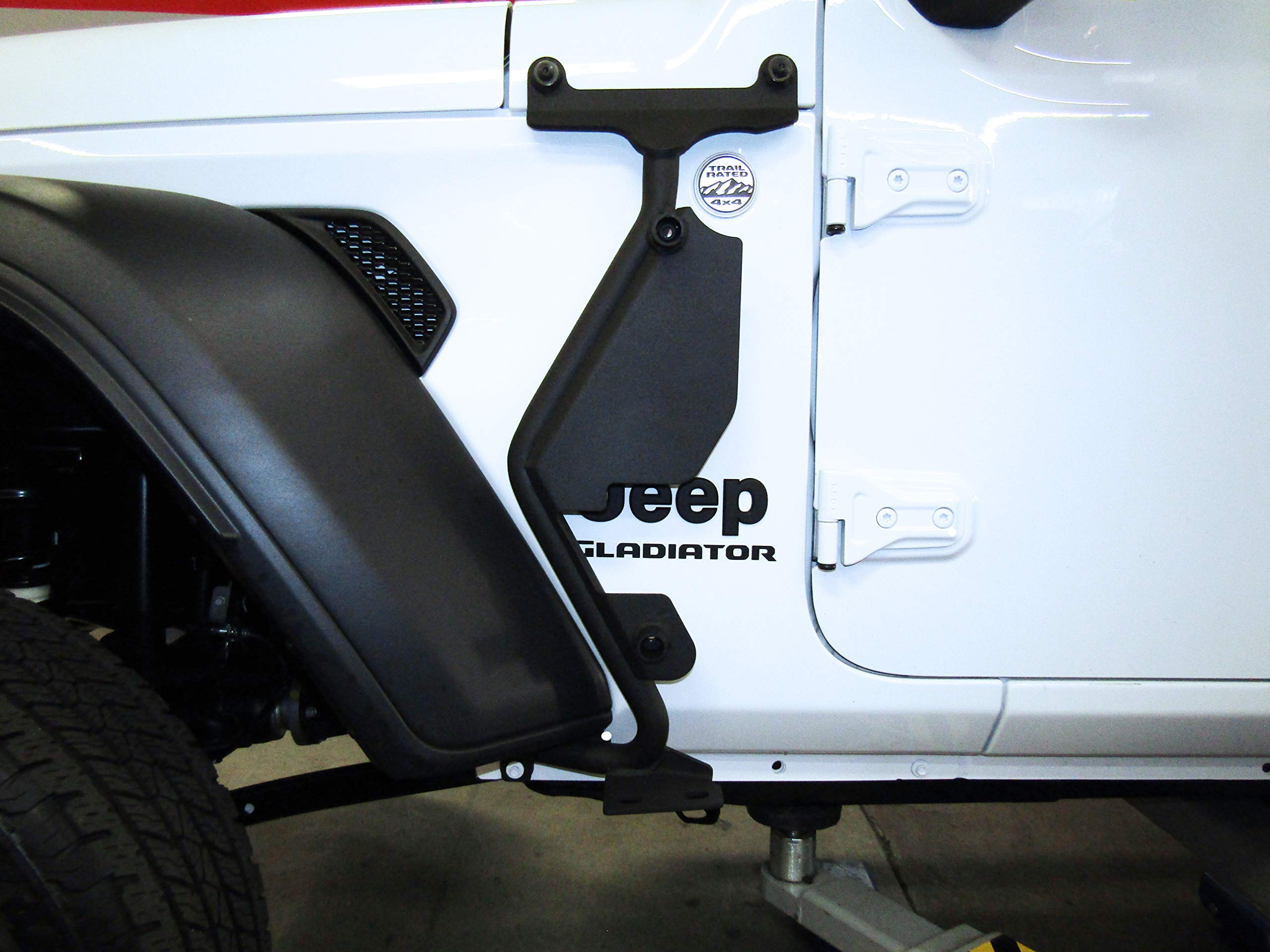 Exterior Jack Mount Go Rhino | Mild Steel, Textured Black | 701001T | Fits 2018-2024 Jeep Wrangler JL, JLU, Gladiator JT, 2-Door or 4-Door (Excluded Mohave Edition)