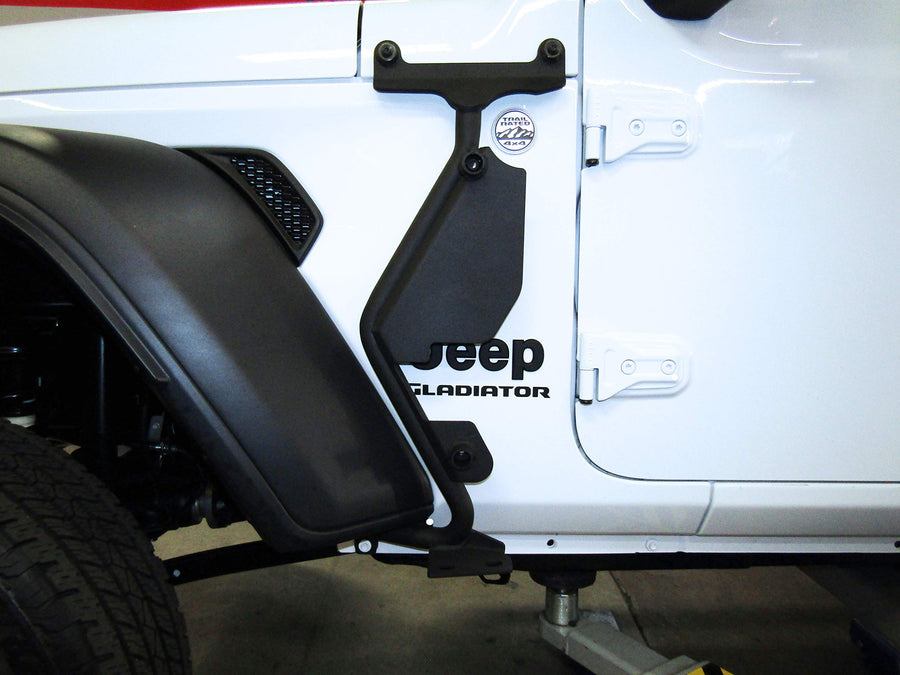 Exterior Jack Mount Go Rhino | Mild Steel, Textured Black | 701001T | Fits 2018-2024 Jeep Wrangler JL, JLU, Gladiator JT, 2-Door or 4-Door (Excluded Mohave Edition)