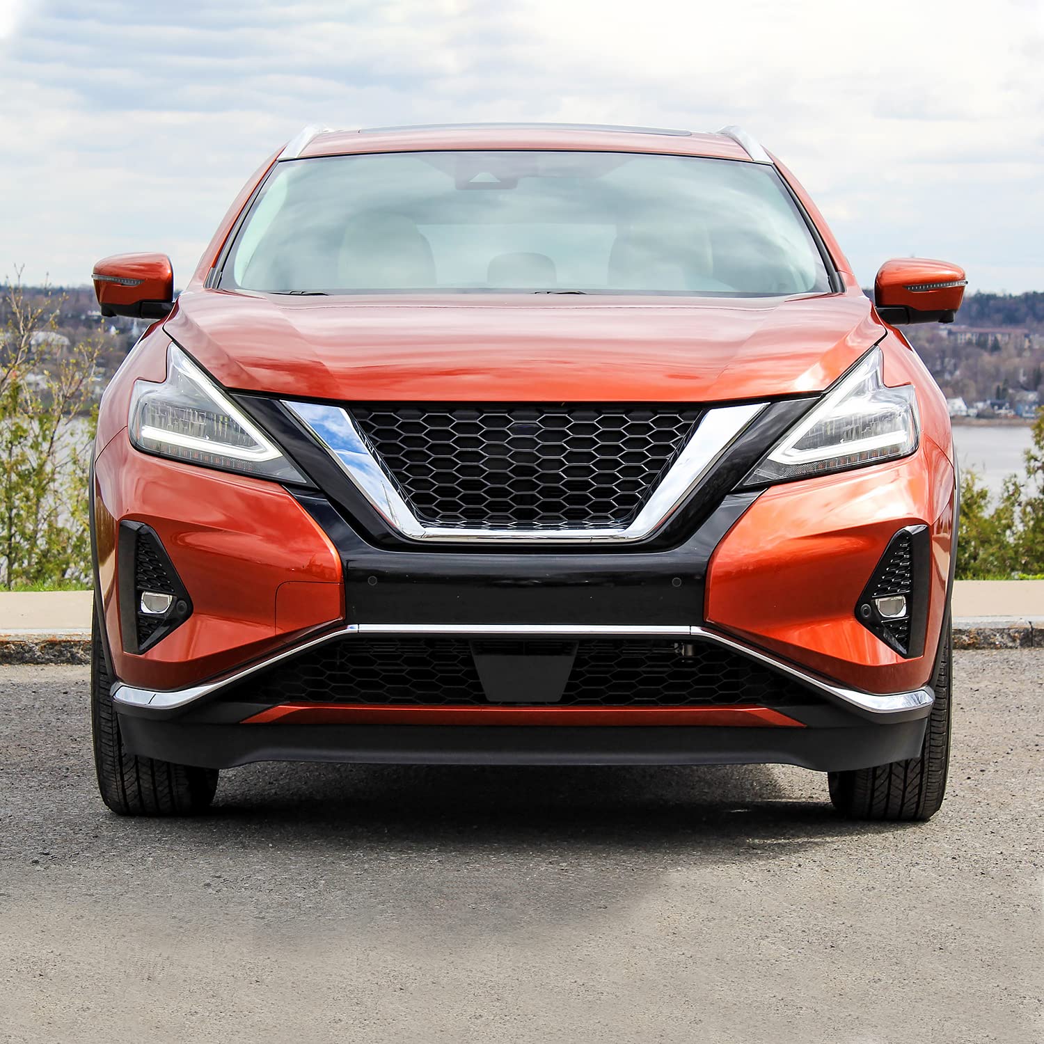 LED Fog Lights SPEC-D TUNING Chrome with OE Wiring and Switch Compatible with 2019-2023 Nissan Murano, L+R Pair Assembly