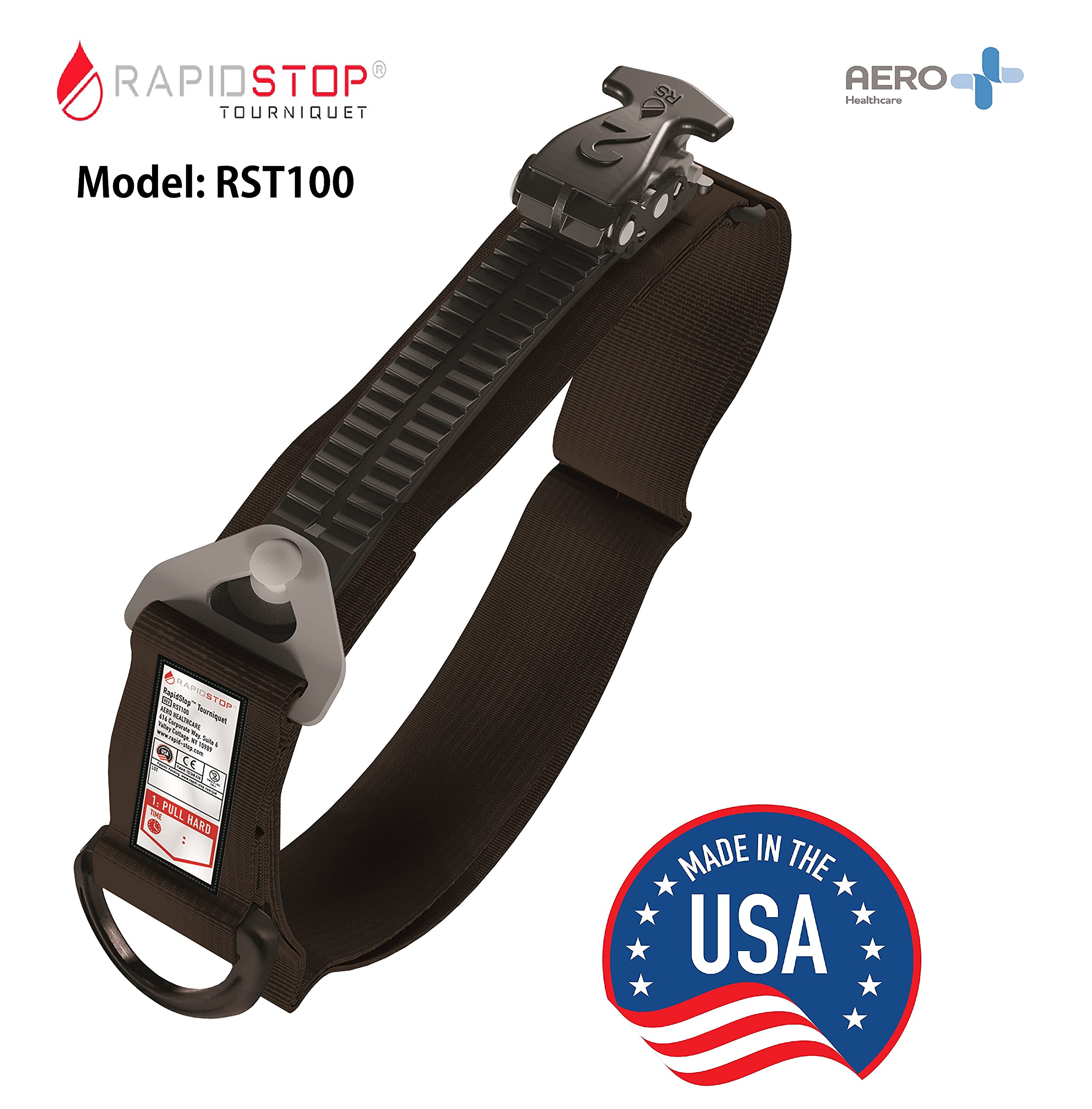 Aero Healthcare RAPIDSTOP Tourniquet Kit Standard Bleed Control - Military, RSK500