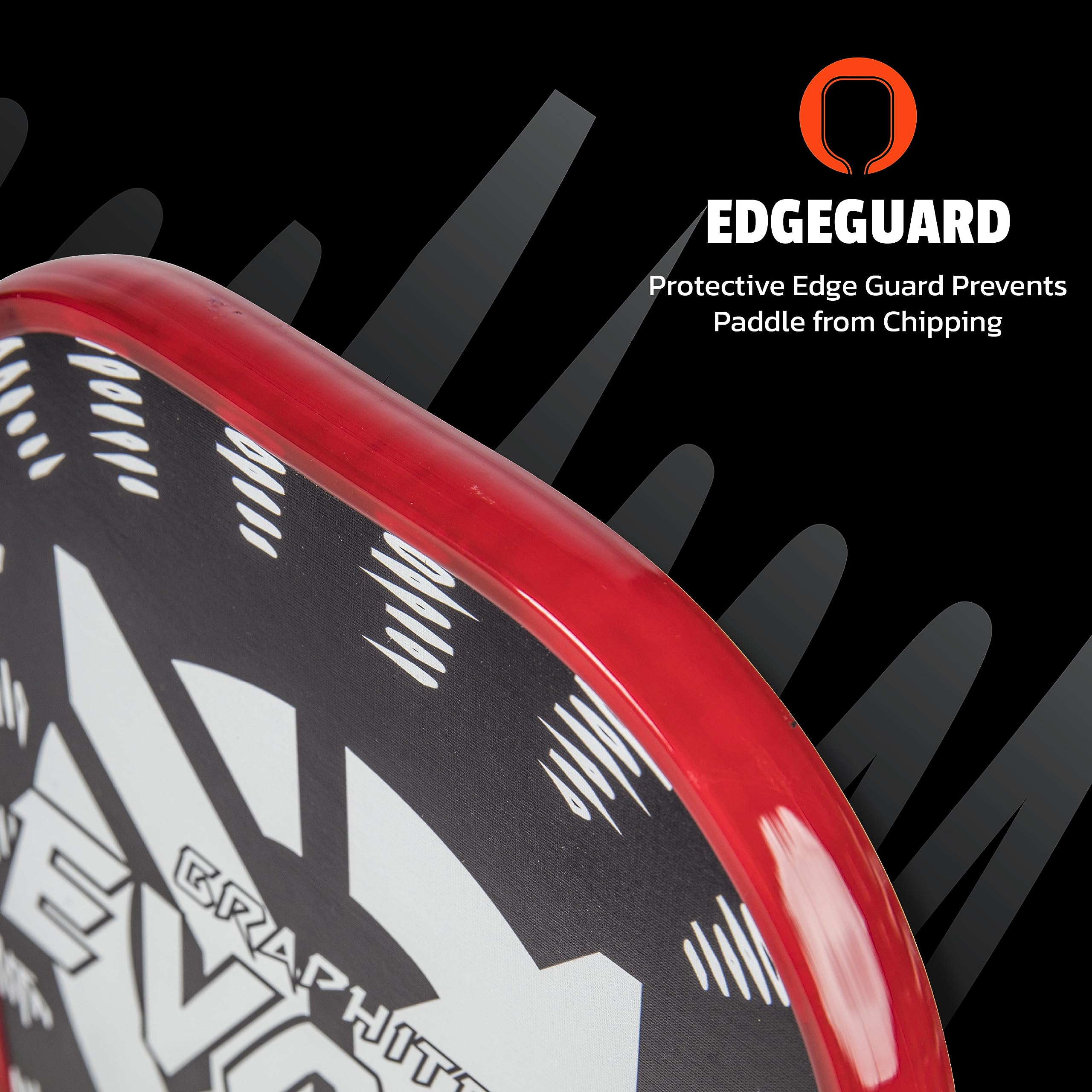 Evoke XL Onix Graphite Pickleball Paddle Features Polypropylene Core, Graphite Face, and Oversized Shape, White