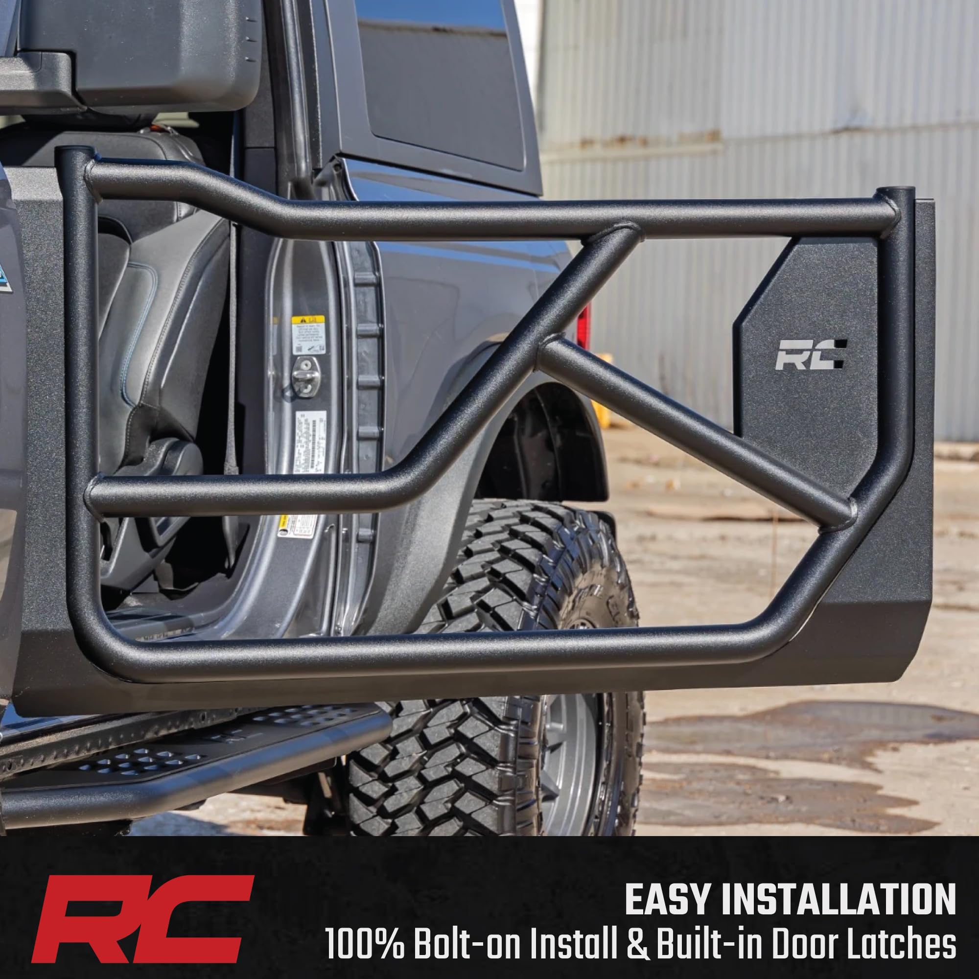 Steel Tube Doors Rough Country for Ford Bronco 2-Door (2021-2024)
