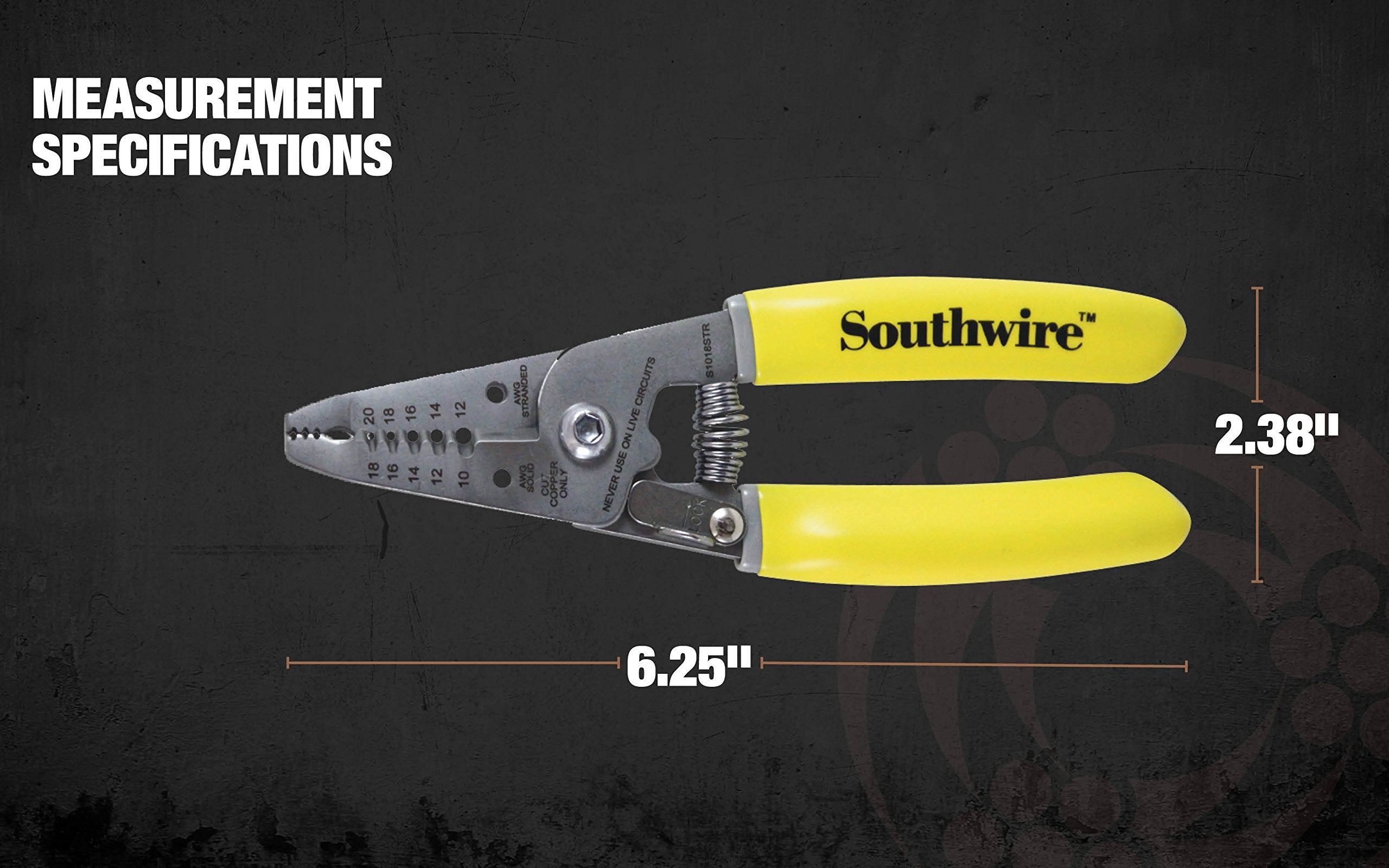 Southwire - Tools & Equipment S1018STR 58278140 Wire Stripping Tool; Wire Stripper and Wire Cutter for 10-18 AWG Solid Wire and 12-20 AWG Stranded Wire