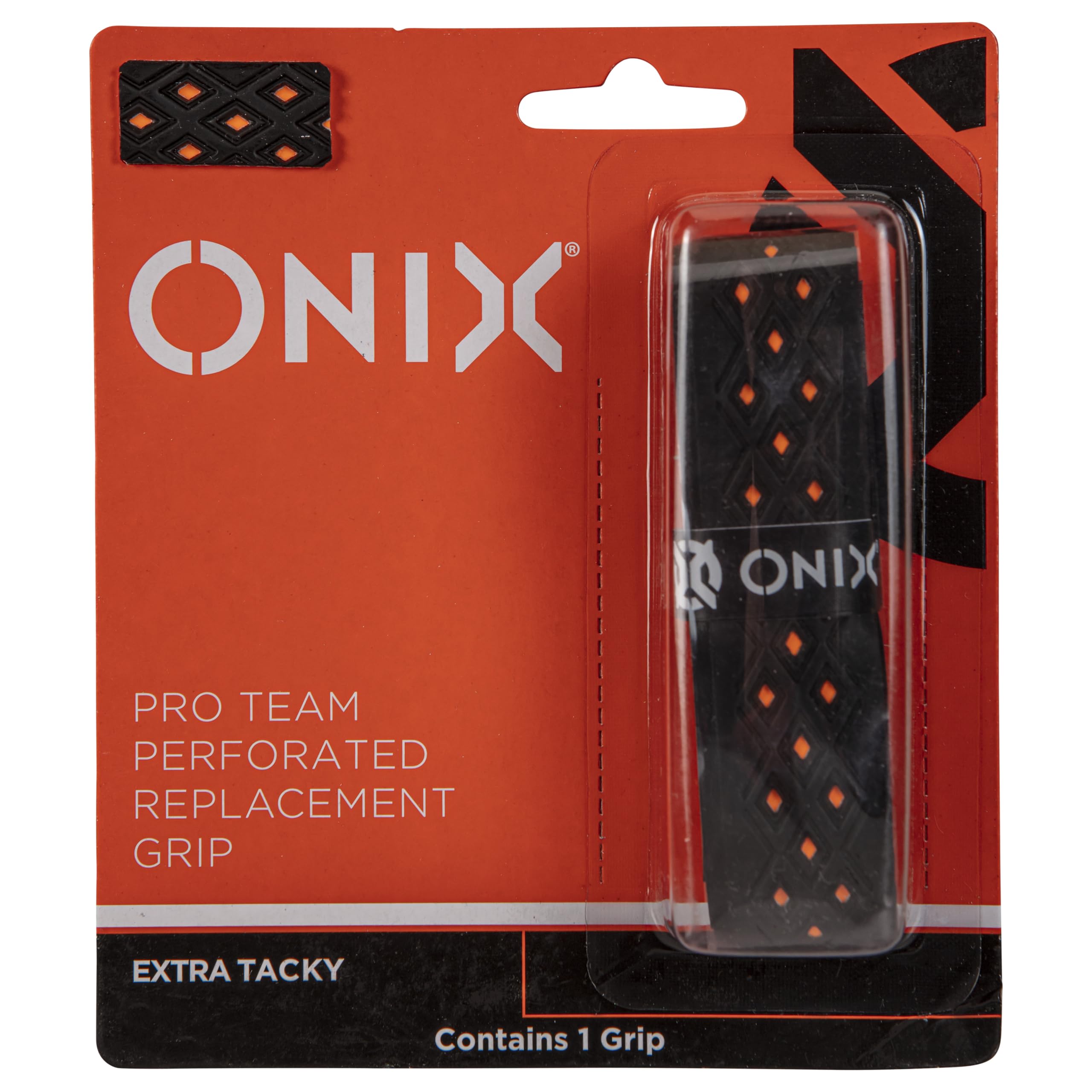 Onix Pro Team Pickleball Perforated Replacement Grip — Black/Orange