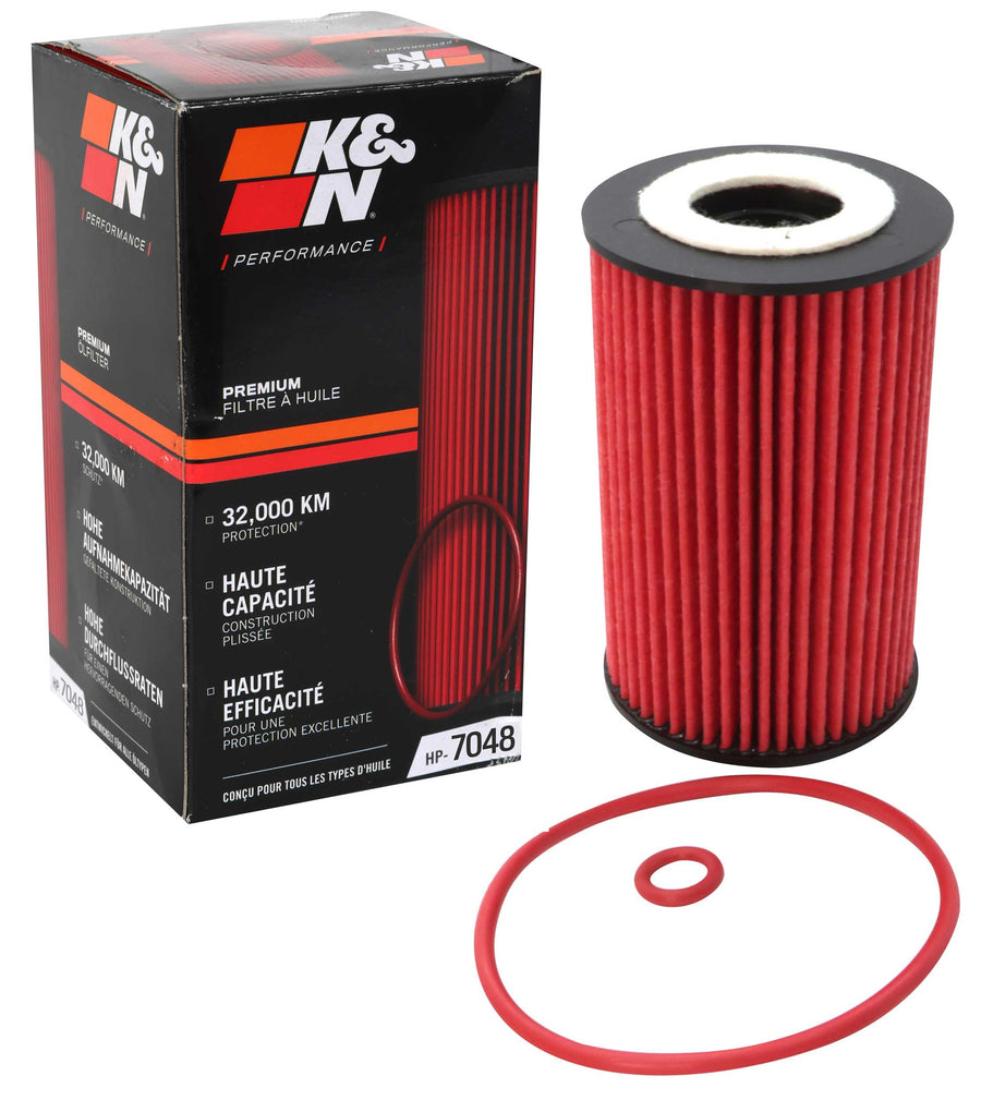K&N Oil Filter Premium: 20,000 Mile Engine Protection, High Capacity/High Efficiency: Compatible with 2007-2023 Audi/Volkswagen: (See Product Description for Select Models) HP-7048