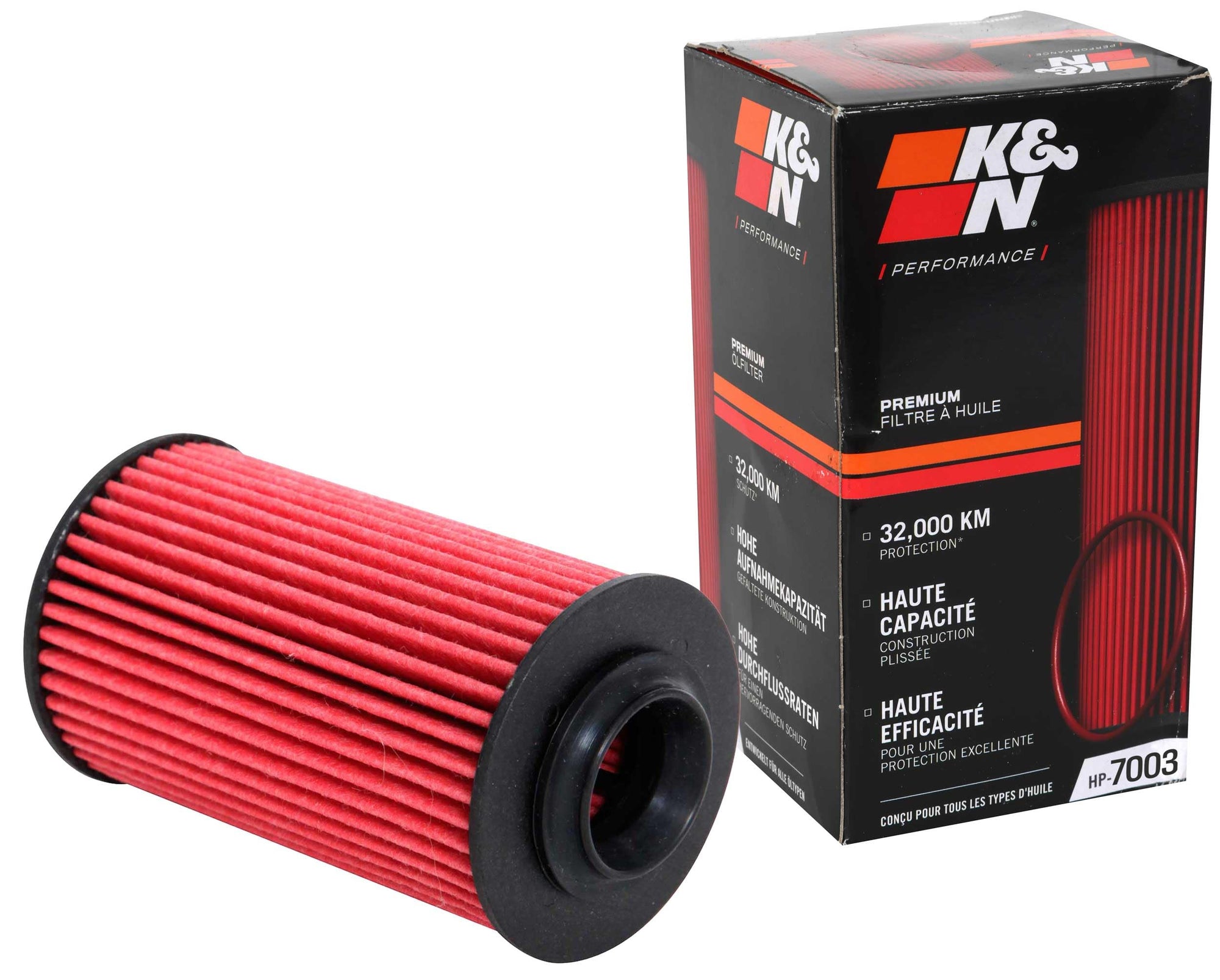 K&N Oil Filter Premium: 20,000 Mile Engine Protection, High Capacity/High Efficiency: Compatible with Select CHEVROLET/OLDSMOBILE/CADILLAC/SAAB (See Product Description for Select Models), HP-7003