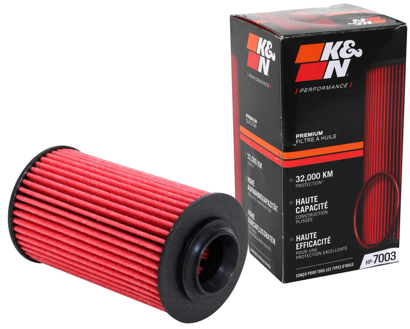 K&N Oil Filter Premium: 20,000 Mile Engine Protection, High Capacity/High Efficiency: Compatible with Select CHEVROLET/OLDSMOBILE/CADILLAC/SAAB (See Product Description for Select Models), HP-7003
