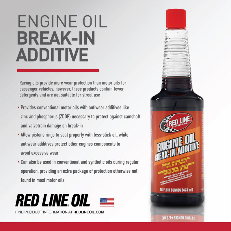 Engine Oil Break-In Additive Red Line 81403 - 16 Ounce