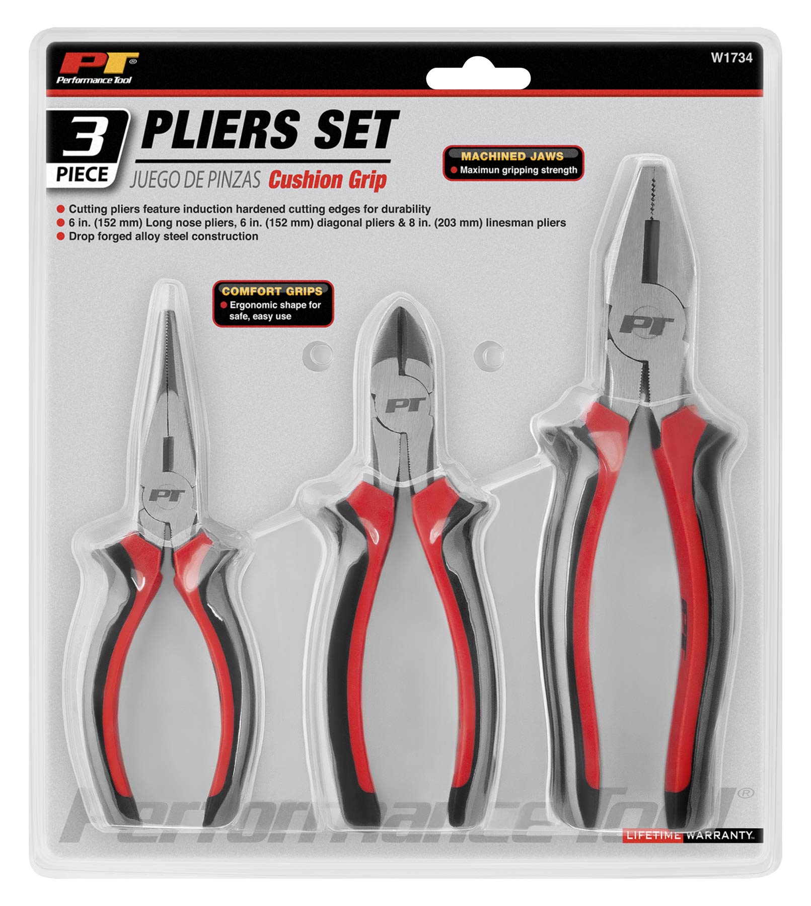 W1734 Performance Tool 3pc Pliers Set