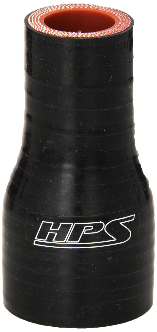 HPS Silicone HTSR-075-125-BLK High Temperature 4-ply Reinforced Reducer Coupler Hose, 100 PSI Maximum Pressure, 3" Length, 3/4" > 1-1/4" ID, Black