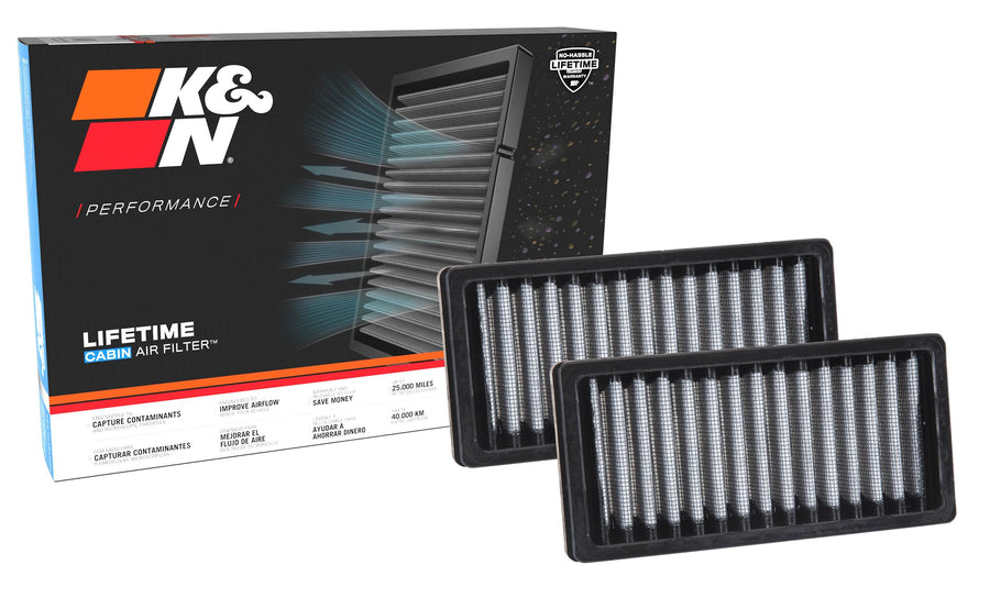 Cabin Air Filter K&N LIFETIME: Premium, Washable, Clean Air for your Cabin: Compatible with 2011-2018 JEEP: Wrangler, VF1010