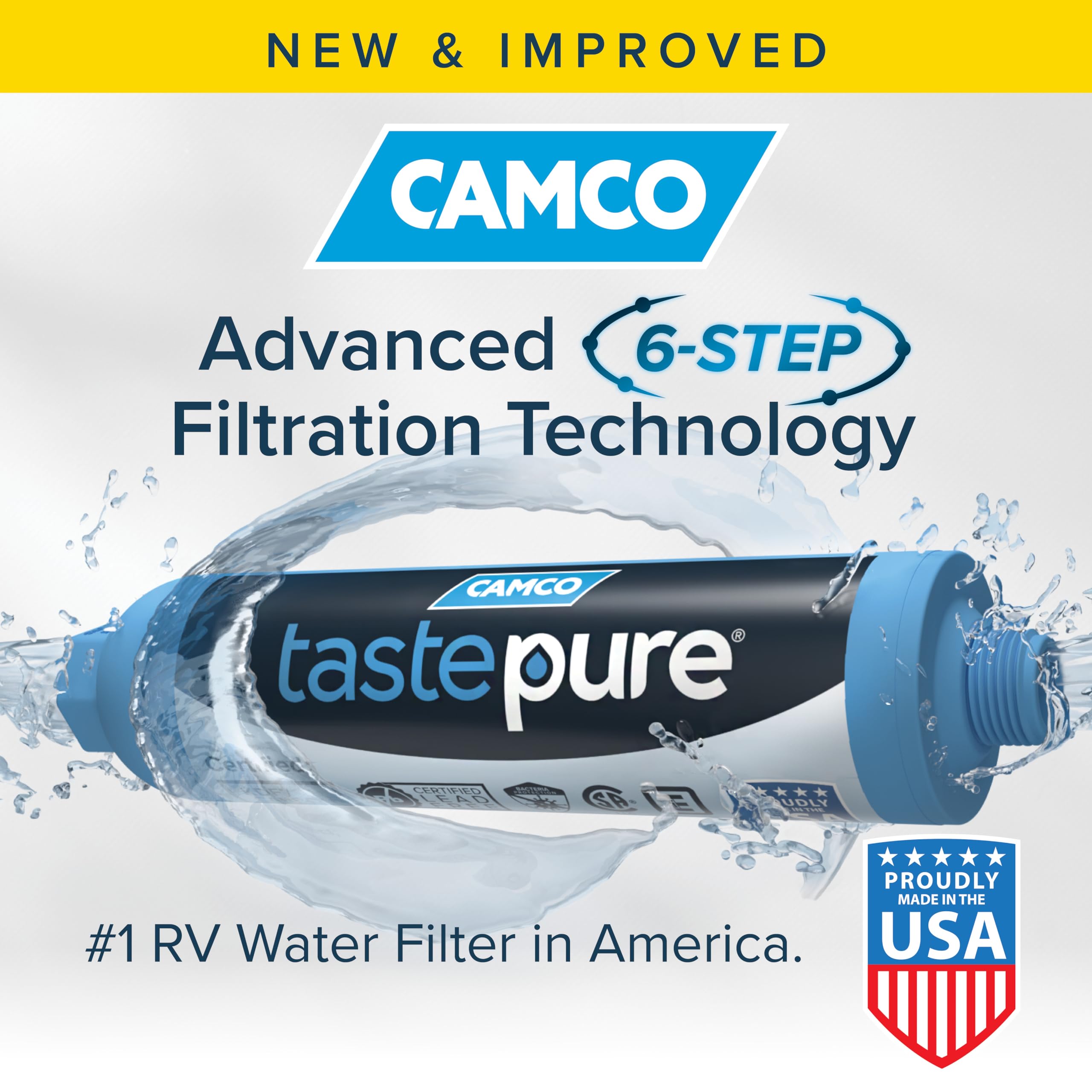 TastePURE Camco 40013 KDF/Carbon Water Filter , Blue
