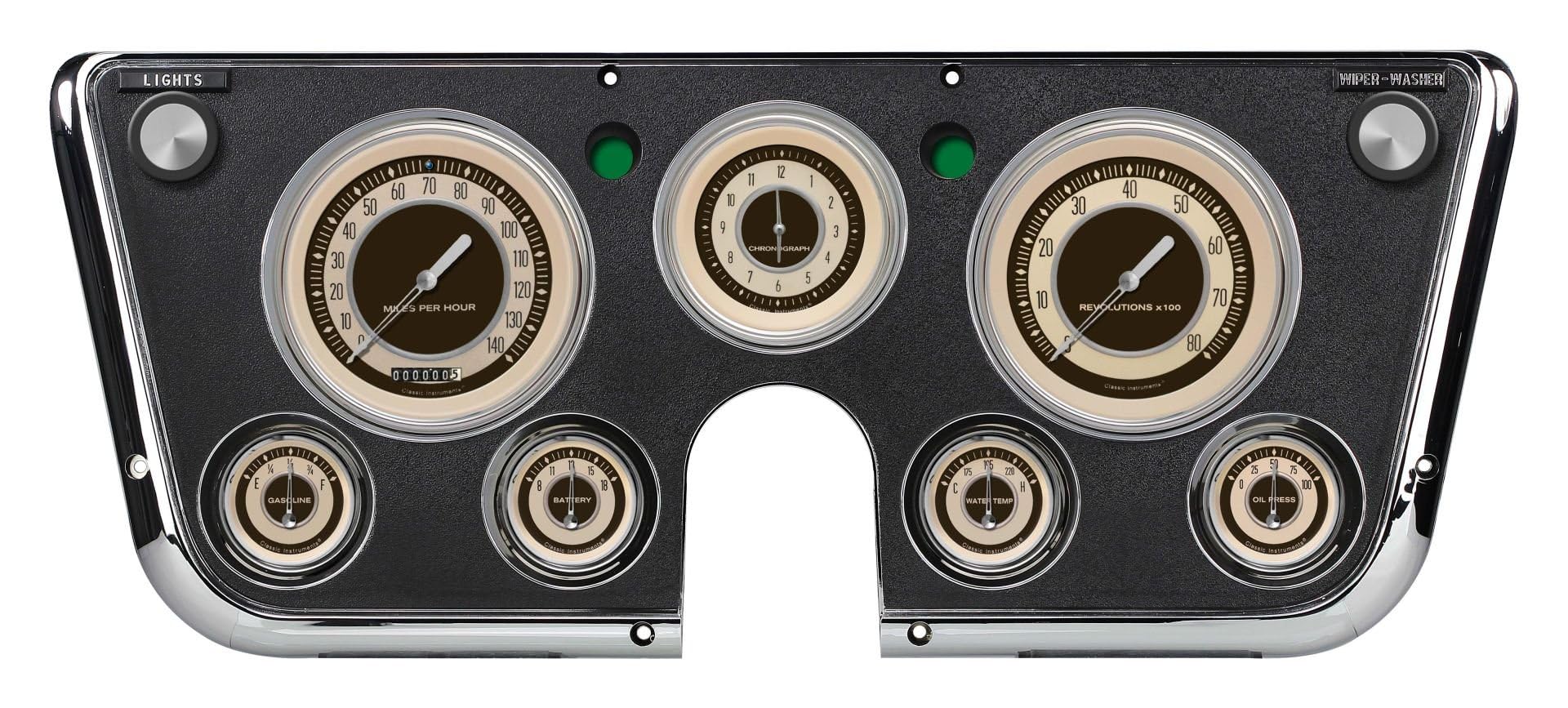 Classic Instruments Nostalgia CT67NT Vt Gauge Set 1967-1972 Chevy/Gmc Truck