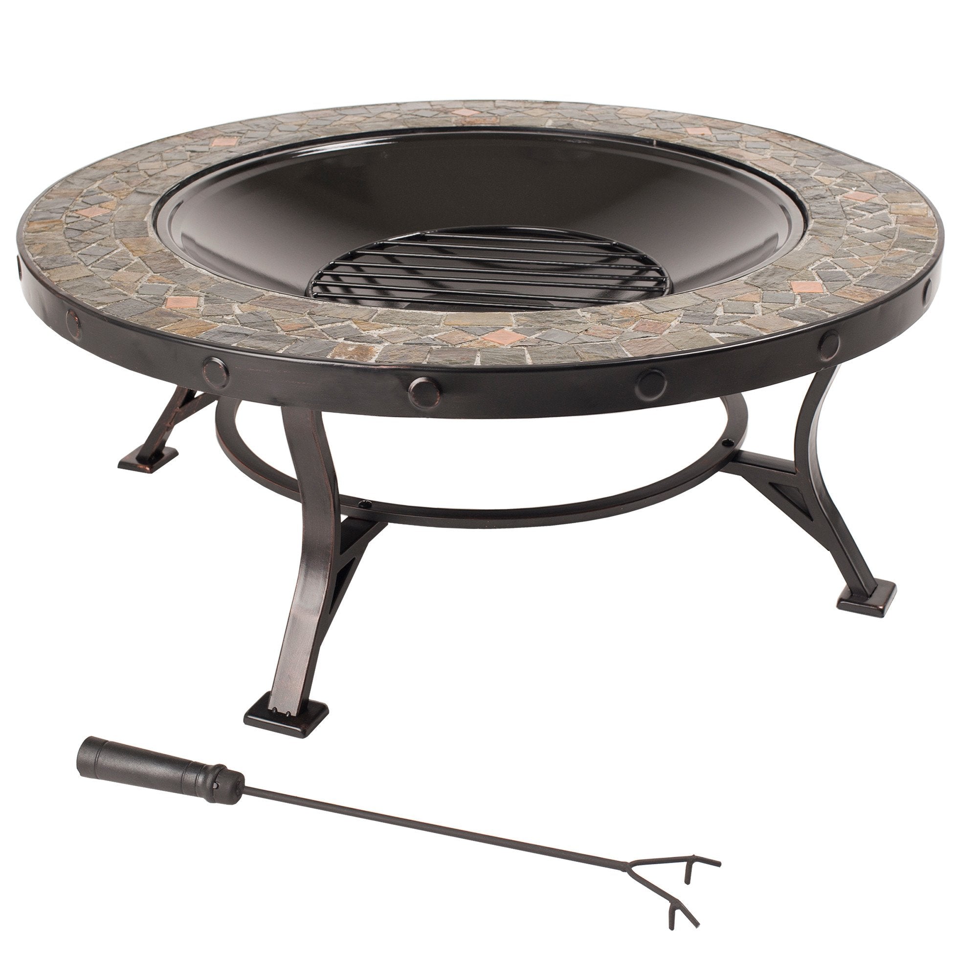 Charlotte Pleasant Hearth OFW909RC Slate Fire Pit