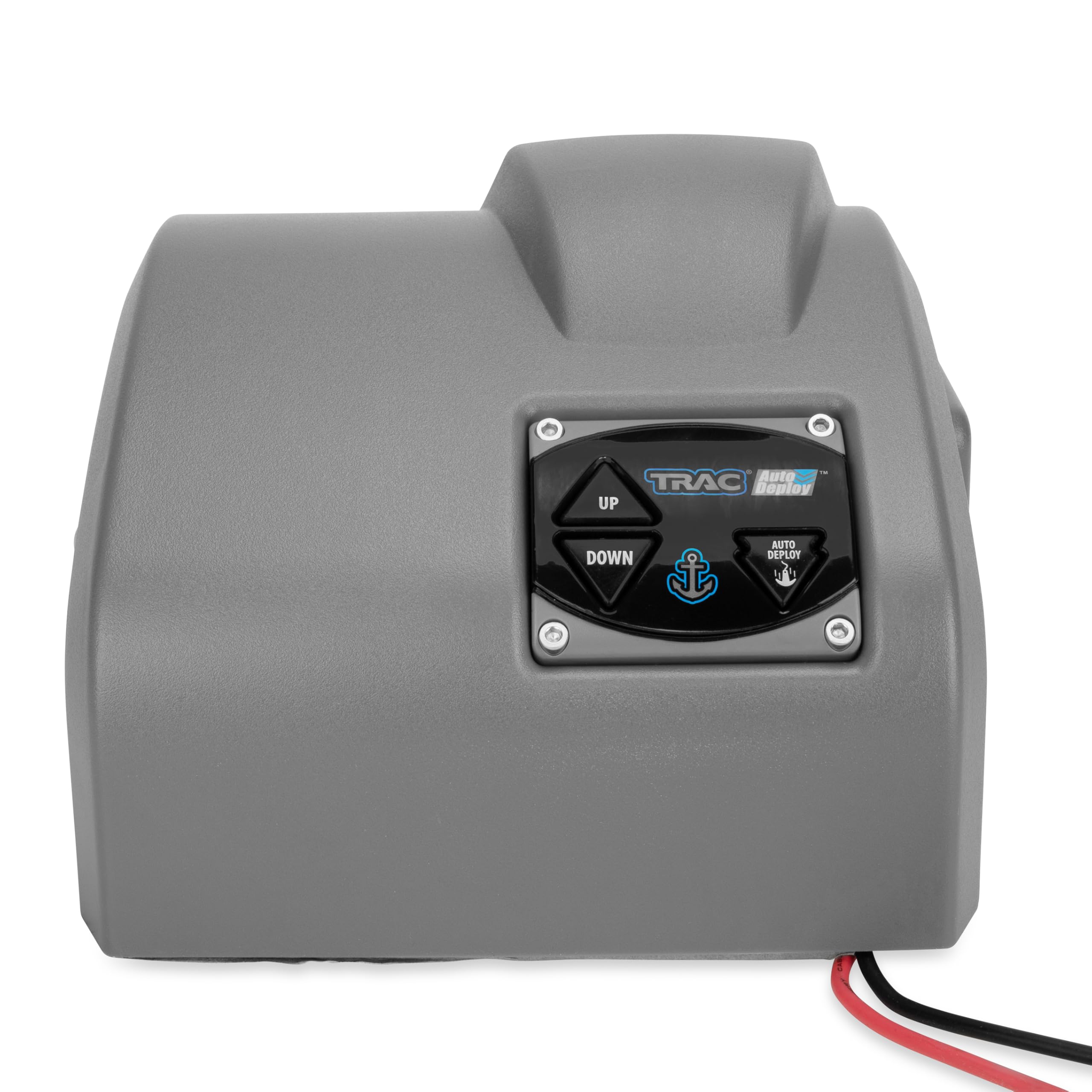 Deckboat Trac Outdoors 40 AutoDeploy-G3 Electric Anchor Winch - Anchors Up to 40 lb. - Includes 100-feet of Pre-Wound Anchor Rope with Use (69005), Gray