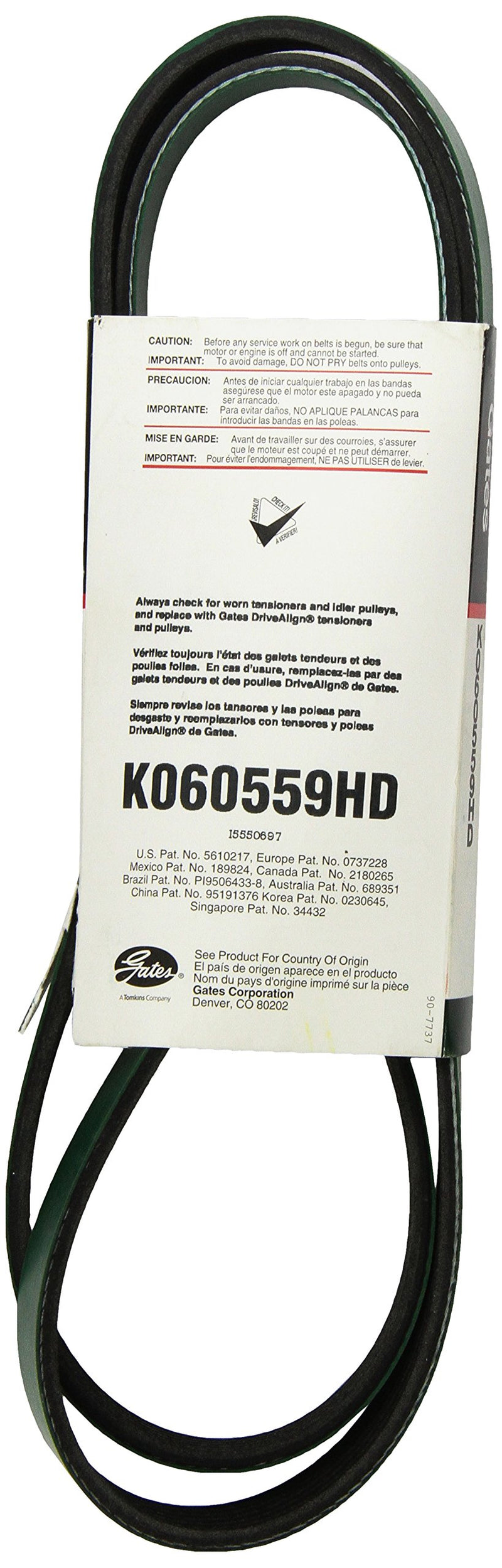 Gates Fleet Runner K060559HD Heavy Duty Micro V Serpentine Drive Belt