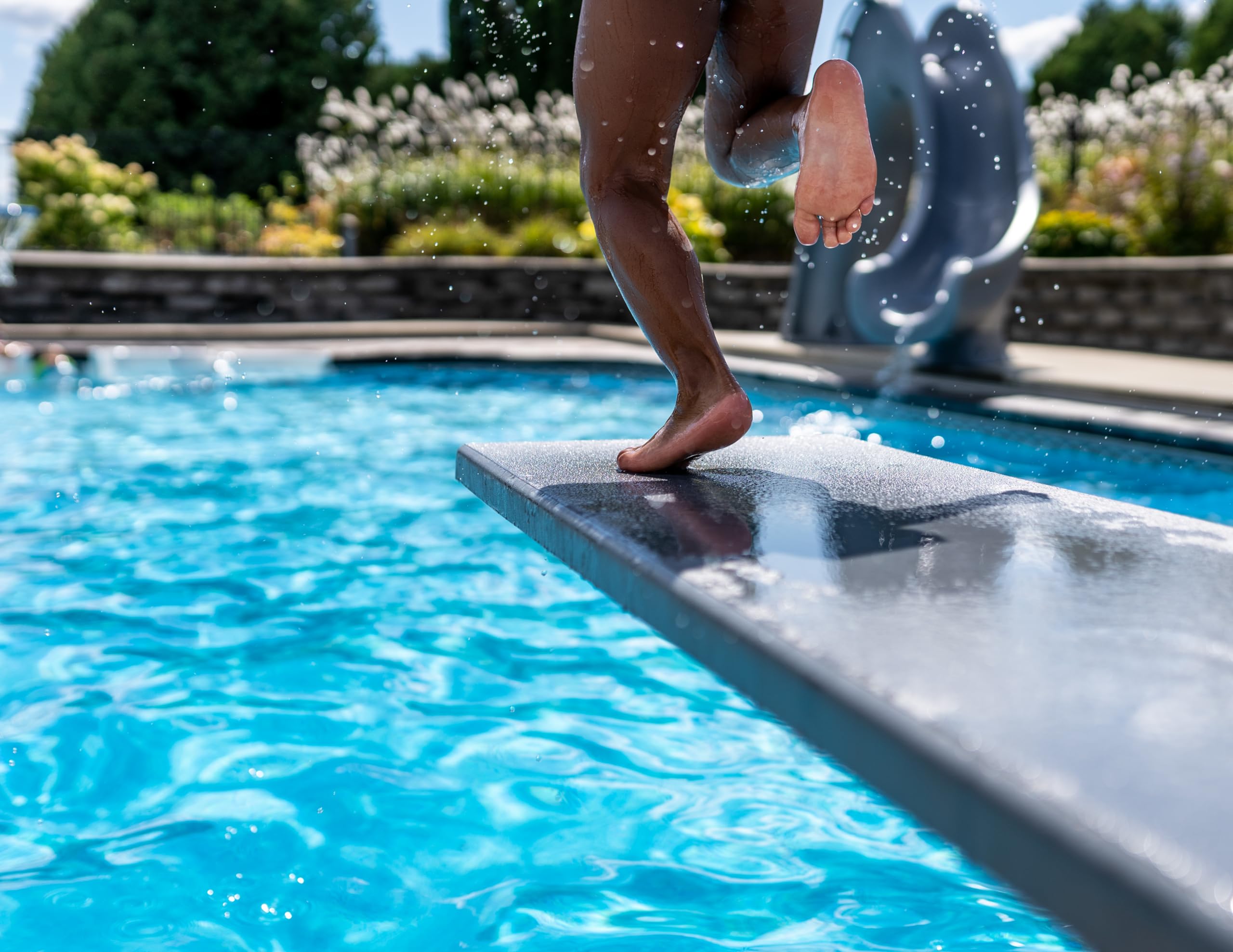 18" U Frame Diving Board - Global Pool Products - Polished Stainless Steel Base - GPP-DB-UB18-SS