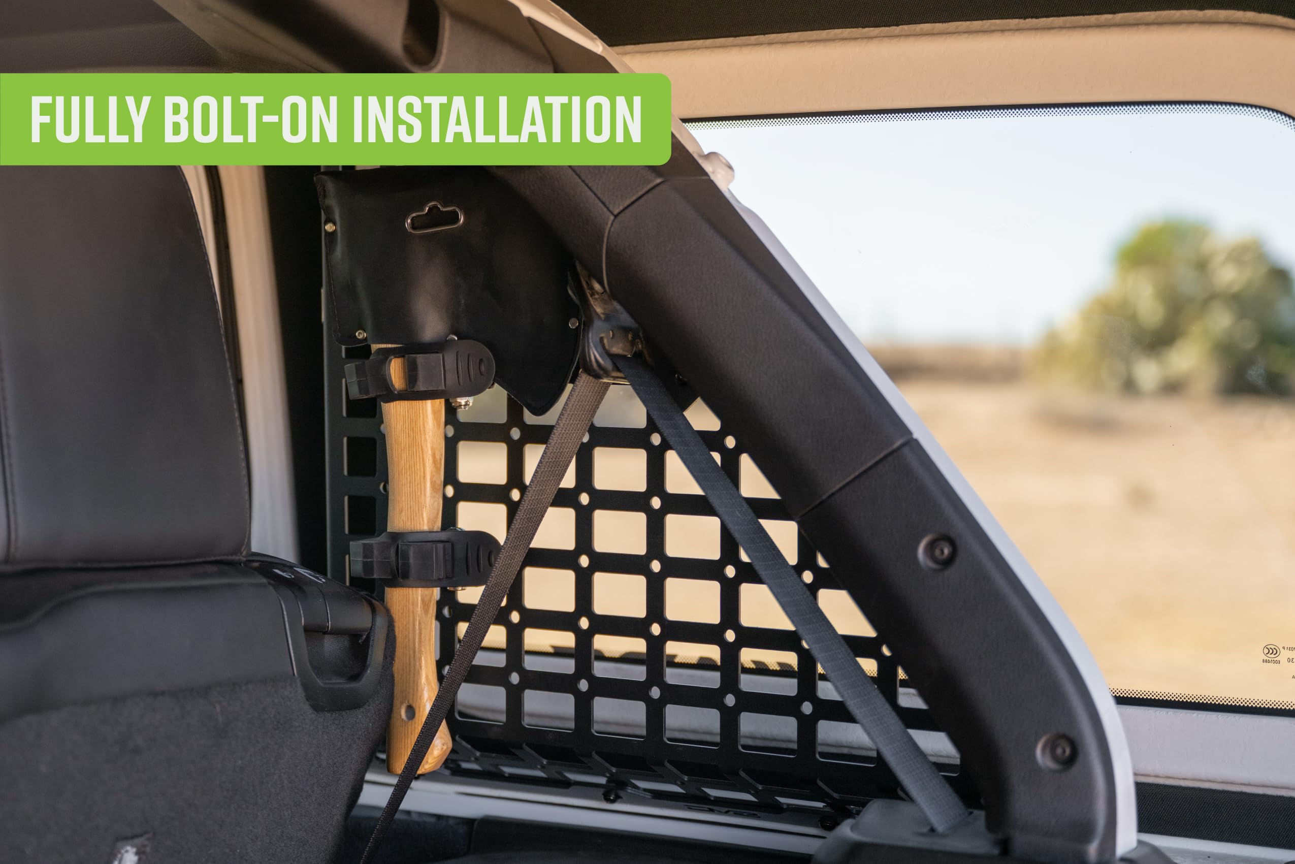 Molle Panels for DV8 Offroad Rear Window 2018-2025 Jeep Wrangler JL 4-Door | Versatile Mounting Solutions | Integrated M6 Slots for Carriage Bolt Mounting | Rigid Fitment | Fully Bolt-On