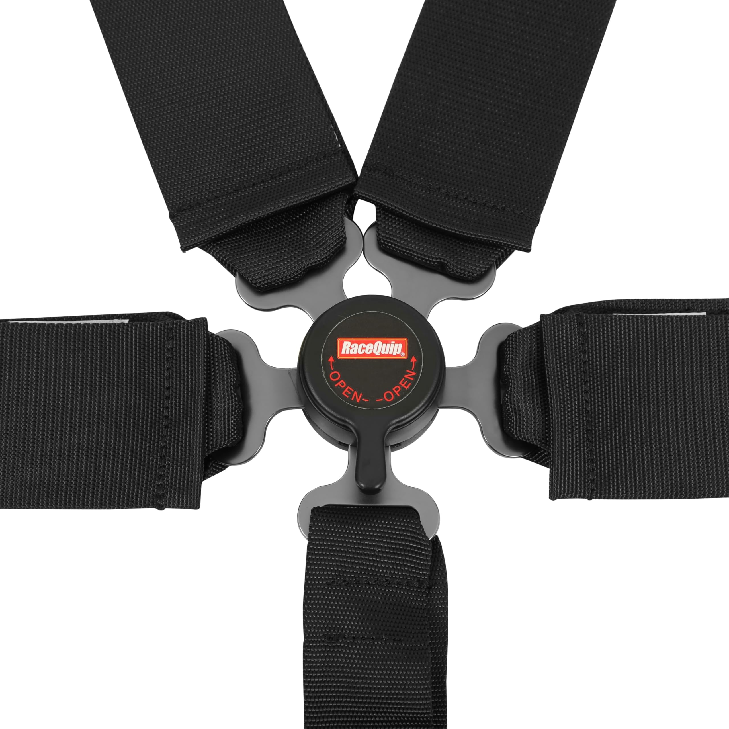 6 Point Harness RaceQuip Sportsman Camlock SFI 16.1 Pull up Adjust Bolt-On/Wrap Around Black 744004RQP
