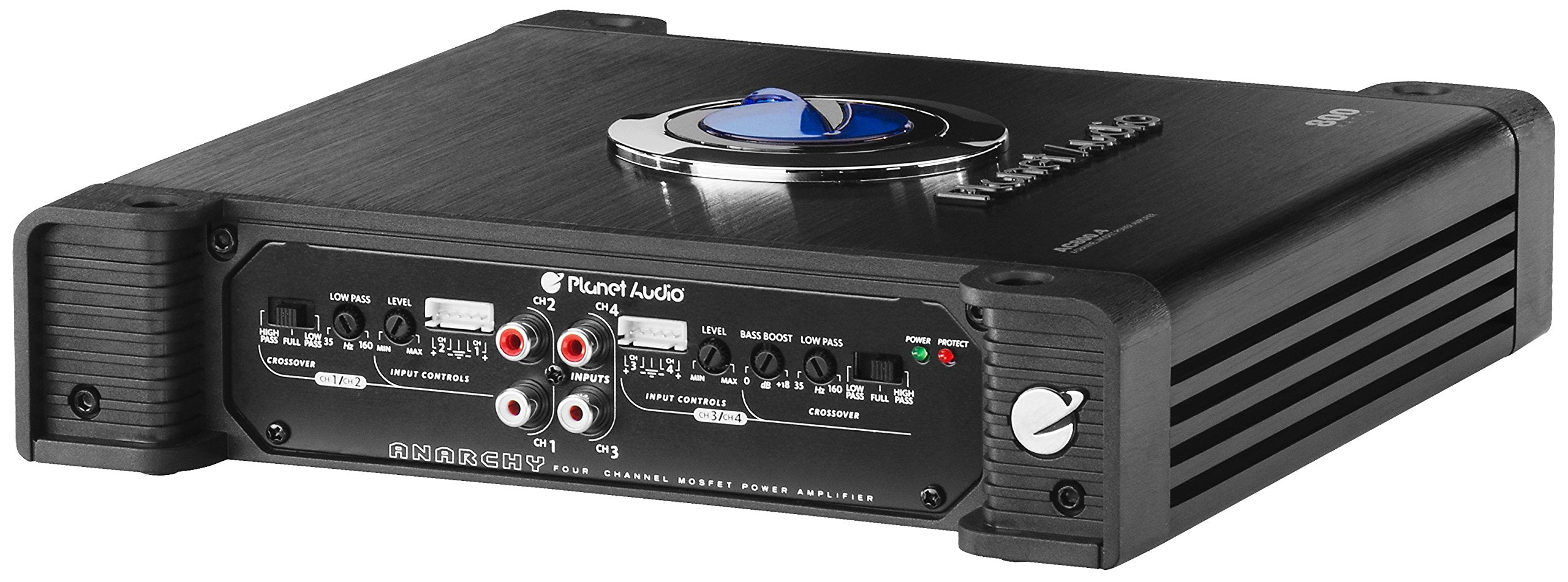 Planet Audio 4 Channel AC800.4 Class A/B Car Amplifier - 800 High Output, High/Low Level Inputs, High/Low Pass Crossover, Hook to Subwoofer for Bass