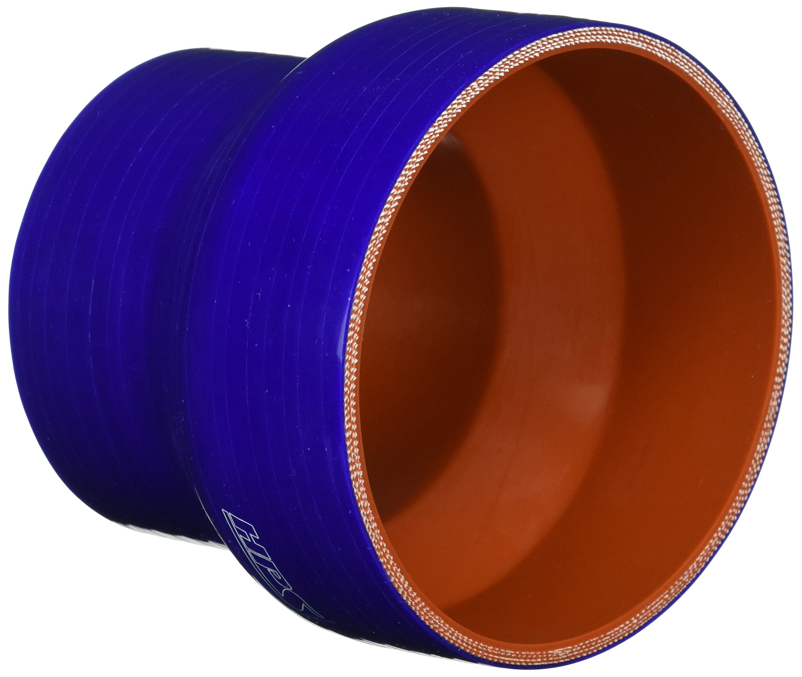 HPS HTSR-350-450-L4-BLUE High Temperature Silicone 4-ply Reinforced Reducer Coupler Hose, 40 PSI Maximum Pressure, 4" Length, 3-1/2" > 4-1/2" ID, Blue
