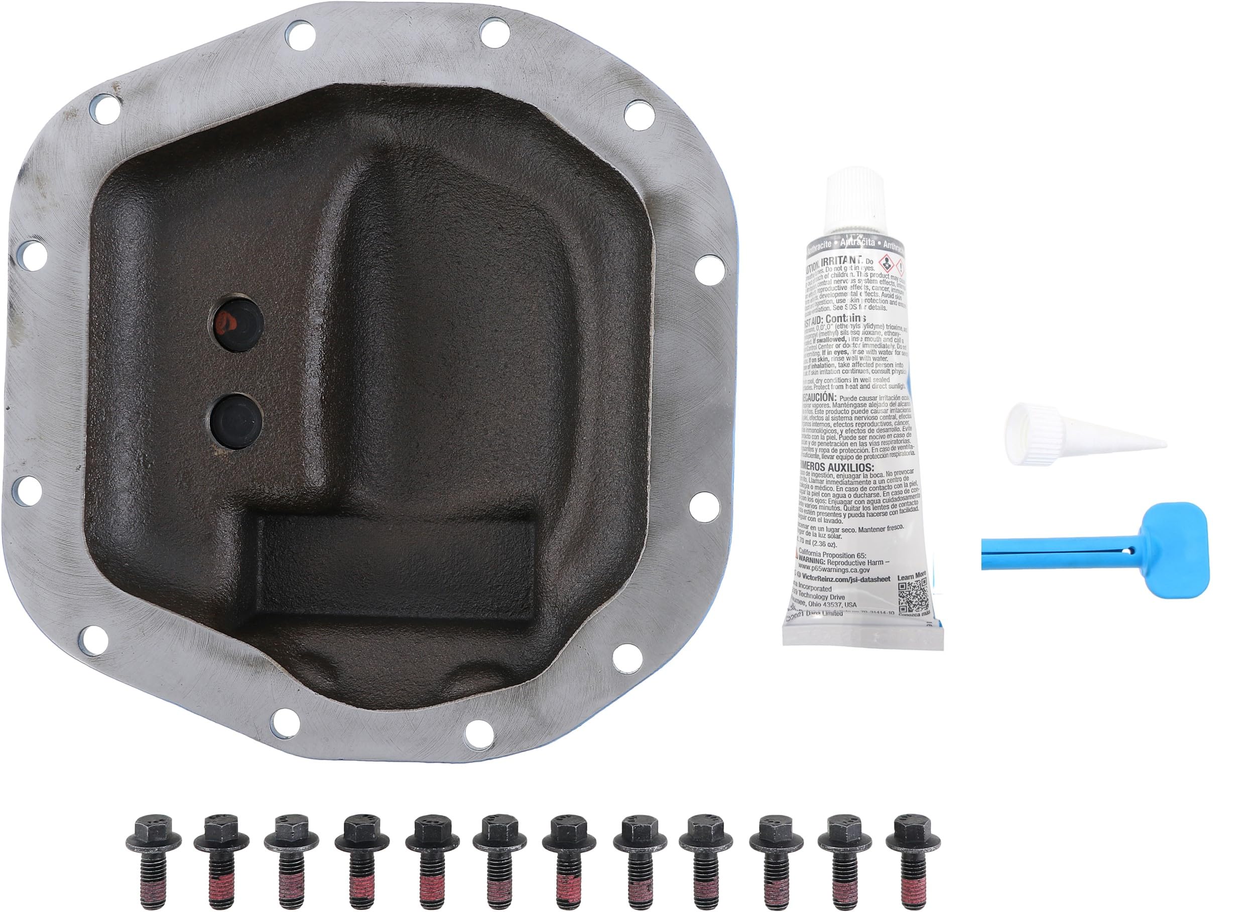 Spicer Nodular Iron 10053467 Rear Dana 35 and AdvanTEK Differential Cover Compatible with Select Wrangler JL - Blue