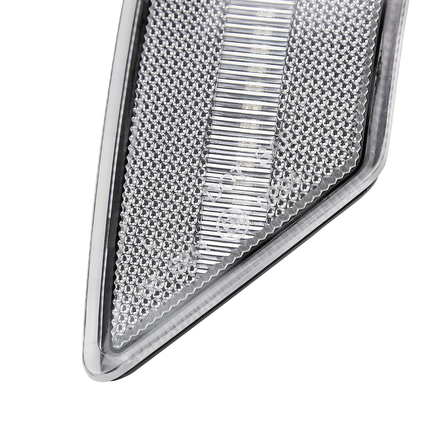 2PC LED Side Marker Lights 2019-2021 Ford Ranger (Chrome Housing/Clear Lens)