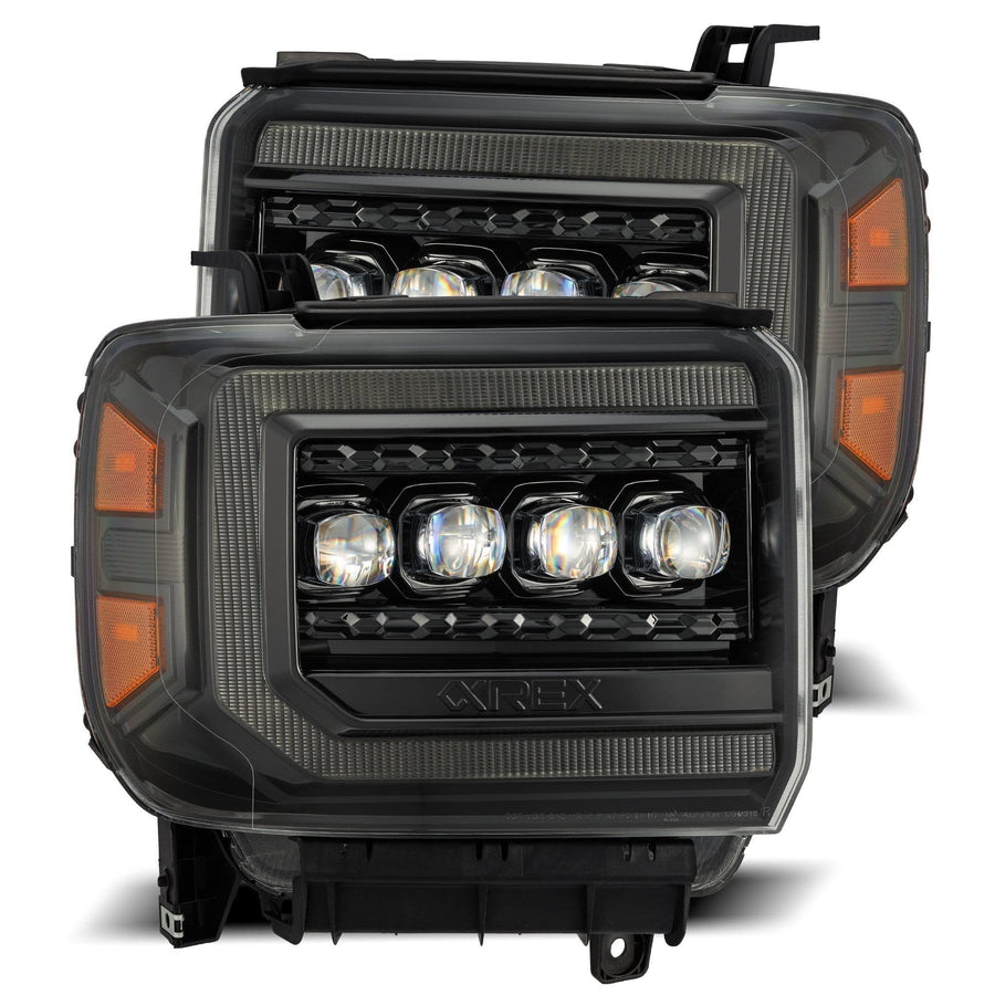 880616 AlphaRex USA Nova Series Projector Headlights fits GMC Sierra 1500, Smoke