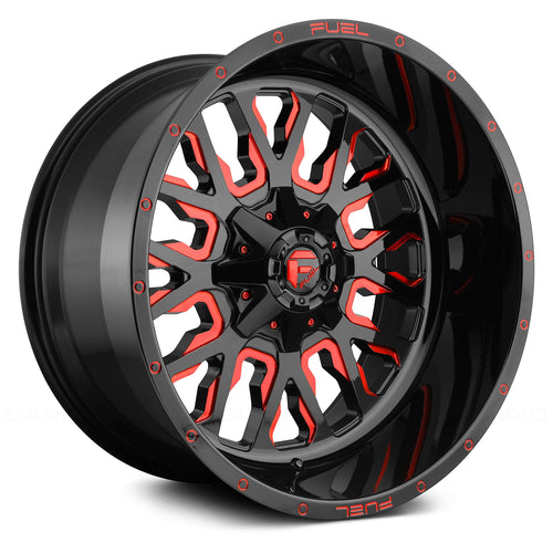 D612 Fuel Offroad Stroke Black Wheel tpms (24 x 14. inches /6 x 135 mm, -75 mm Offset)