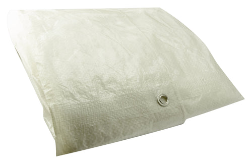 Economy Grade Erickson 57061 White Poly Tarp, 8' x 10', 1 Pack