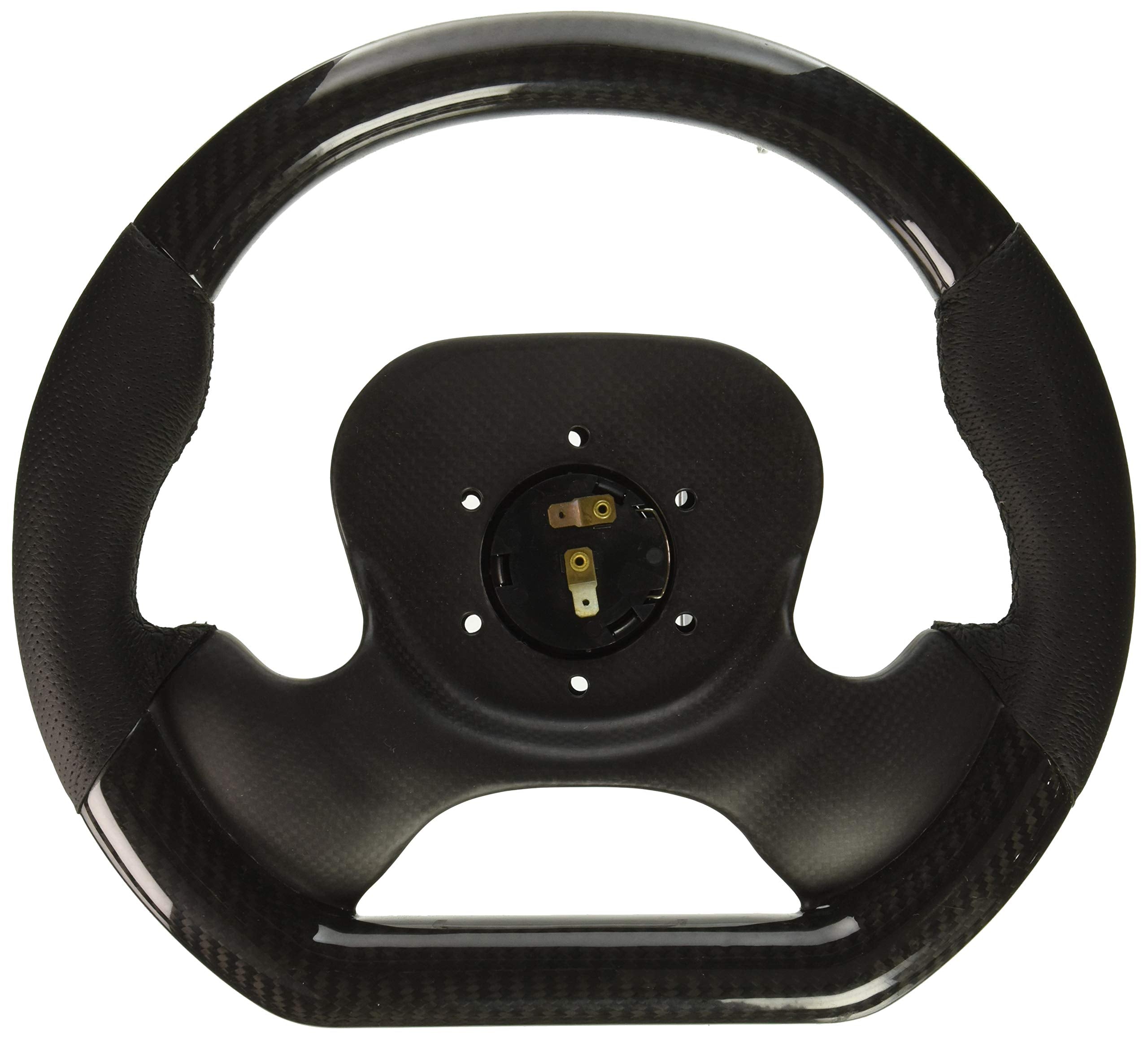 NRG Innovations Carbon Fiber NRG-ST-X10CF Steering Wheel with Leather Accent 320mm CF Center Plate two tone carbon