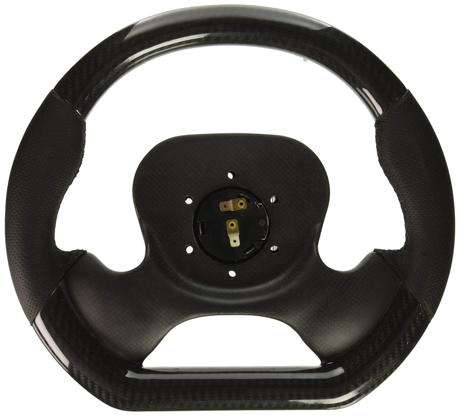 NRG Innovations Carbon Fiber NRG-ST-X10CF Steering Wheel with Leather Accent 320mm CF Center Plate two tone carbon