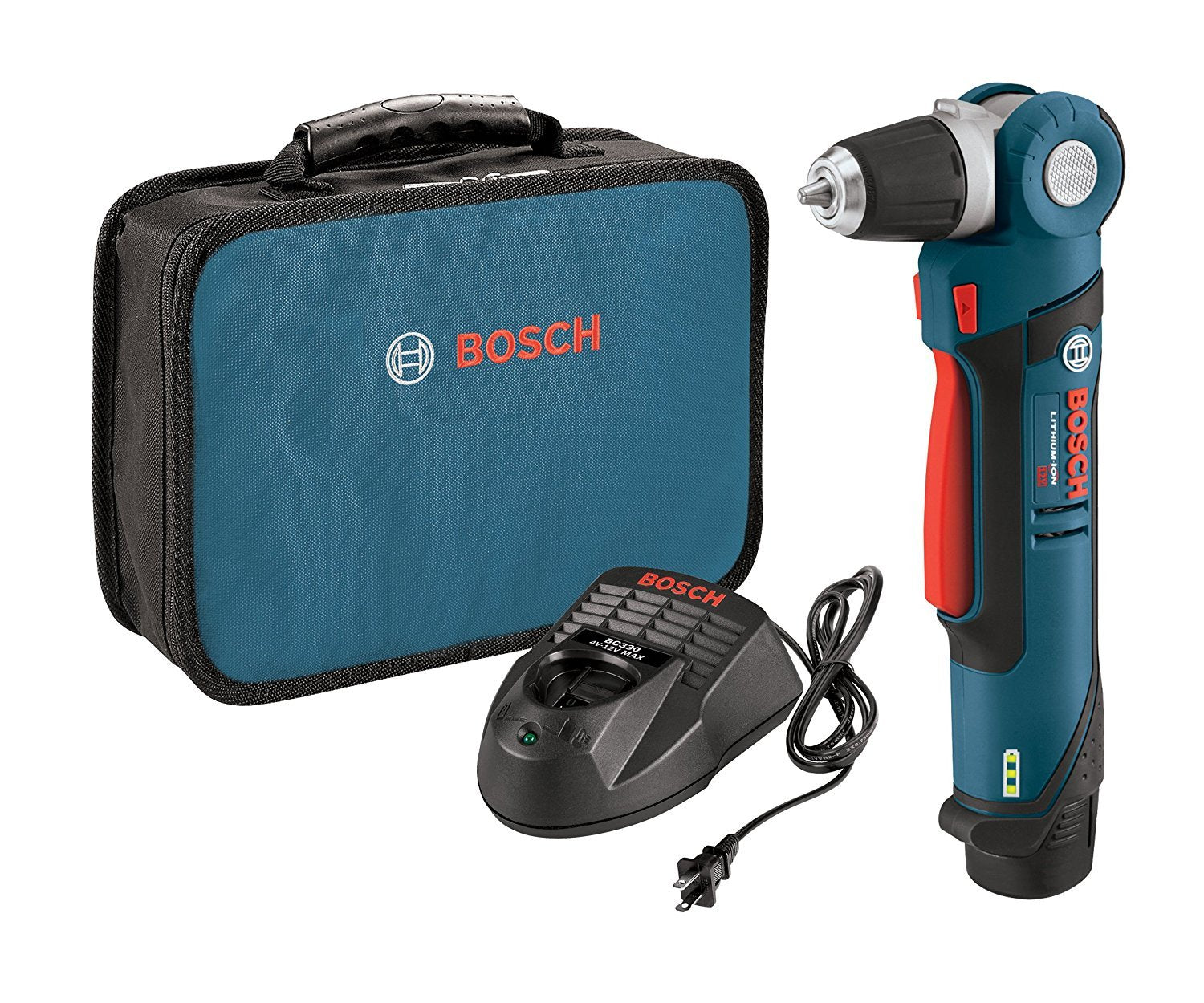 12V Max BOSCH PS11-102 3/8 In. Right Angle Drill/Driver Kit with 2.0Ah Lithium Ion Battery